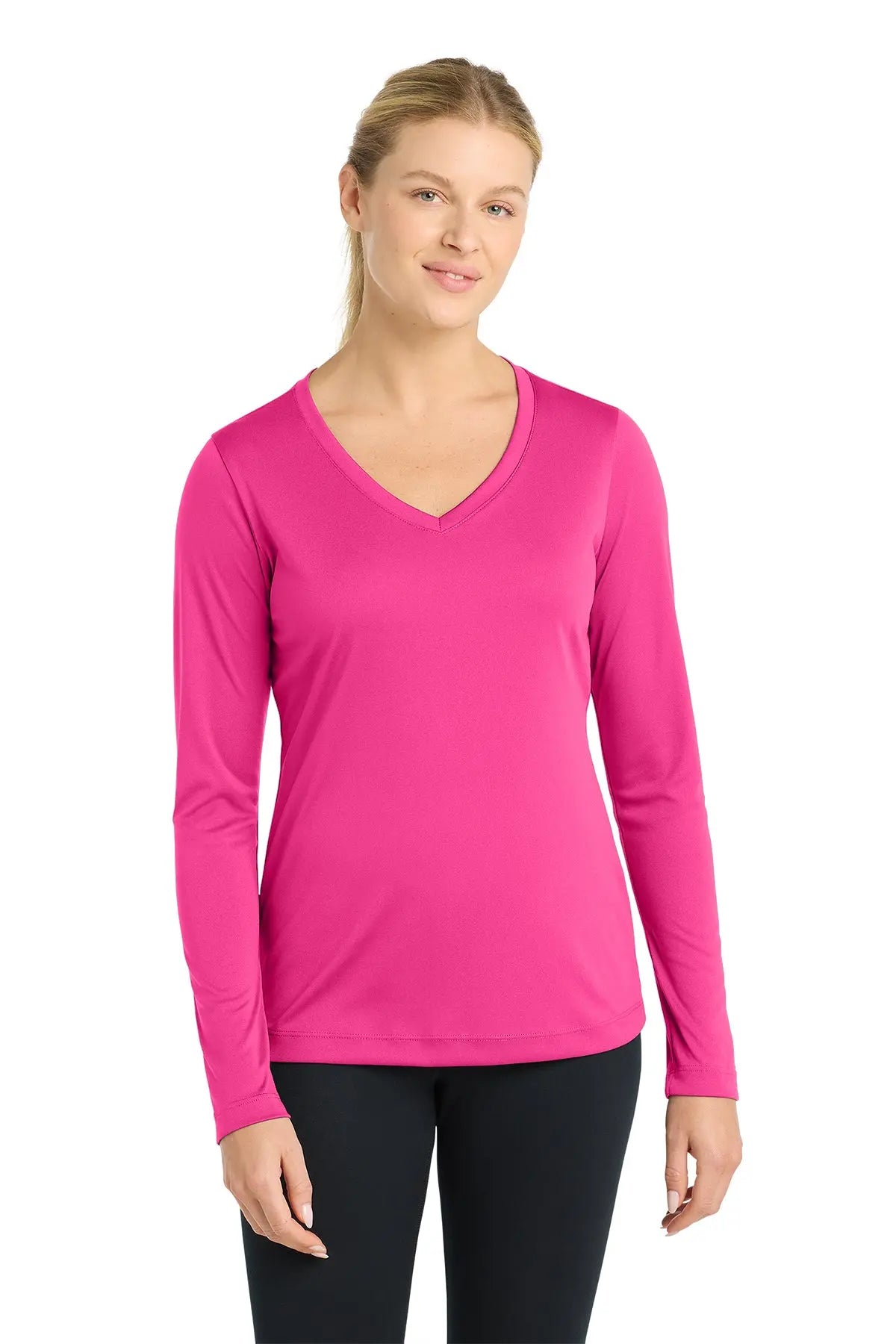 Sport-Tek® Women's Long Sleeve PosiCharge® Competitor™ V-Neck Tee #LST353LS