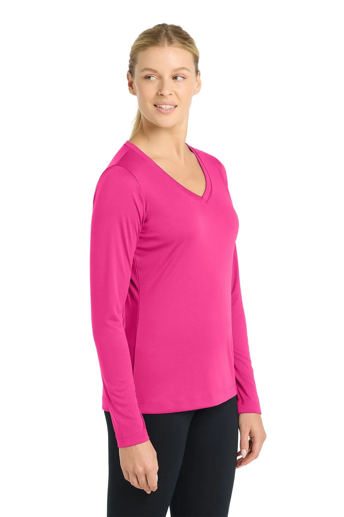 Sport-Tek® Women's Long Sleeve PosiCharge® Competitor™ V-Neck Tee #LST353LS