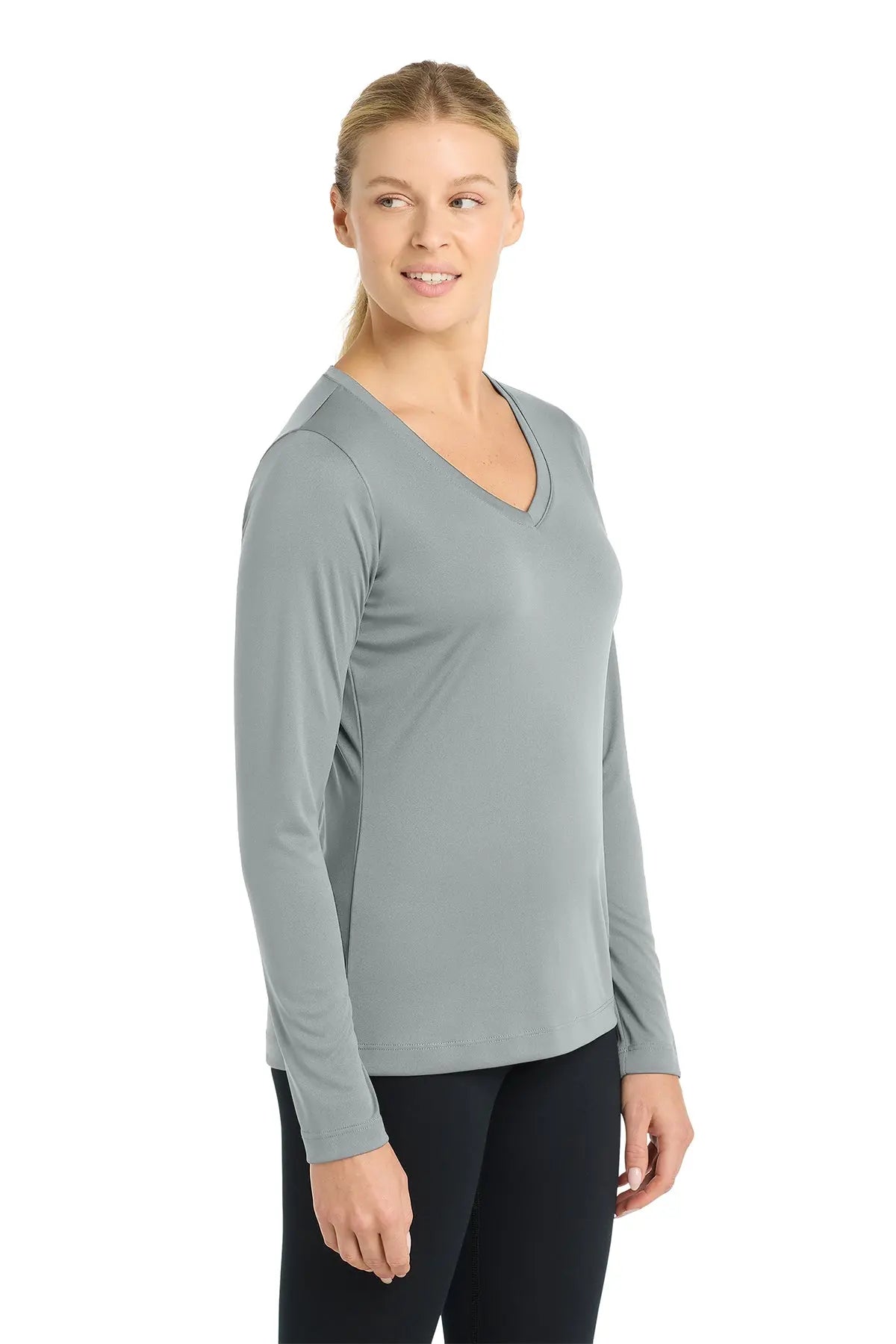 Sport-Tek® Women's Long Sleeve PosiCharge® Competitor™ V-Neck Tee #LST353LS