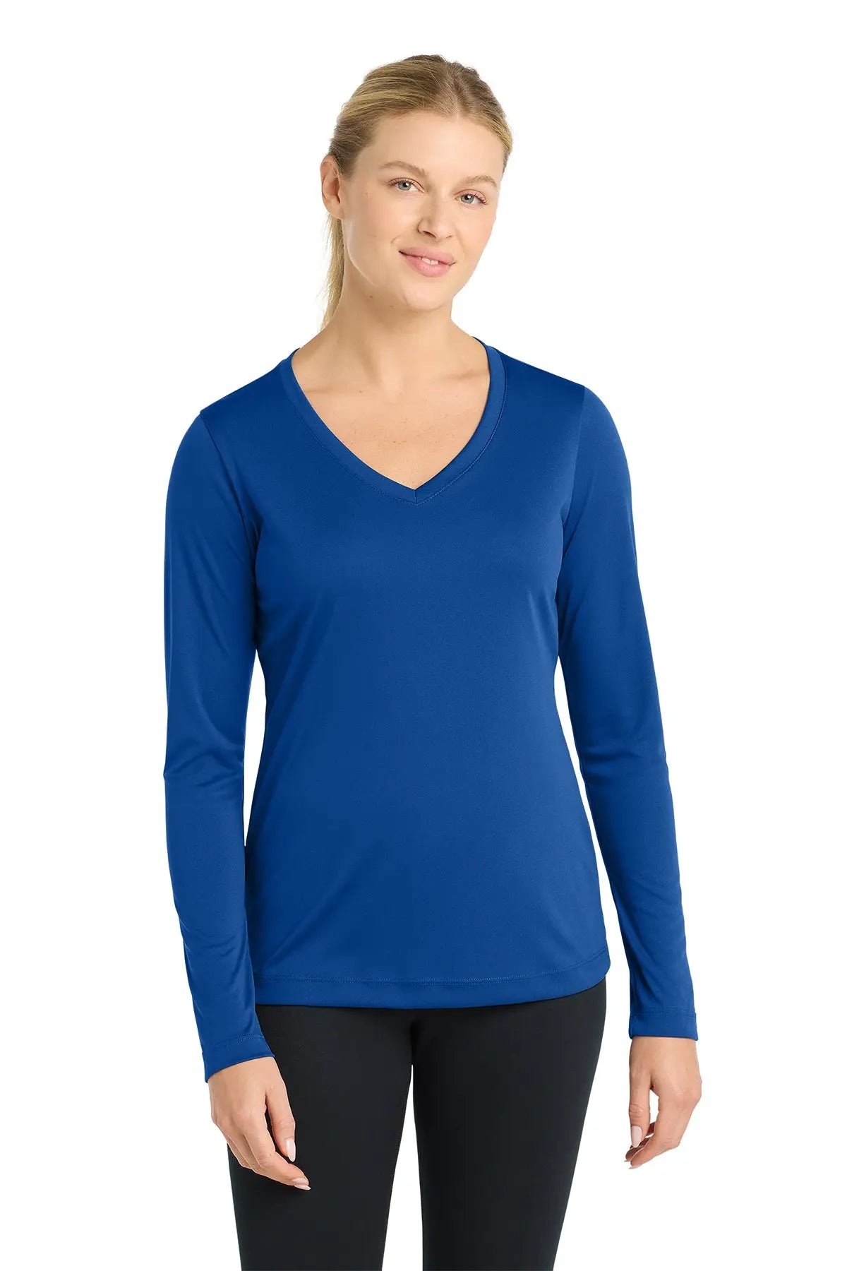 Sport-Tek® Women's Long Sleeve PosiCharge® Competitor™ V-Neck Tee #LST353LS