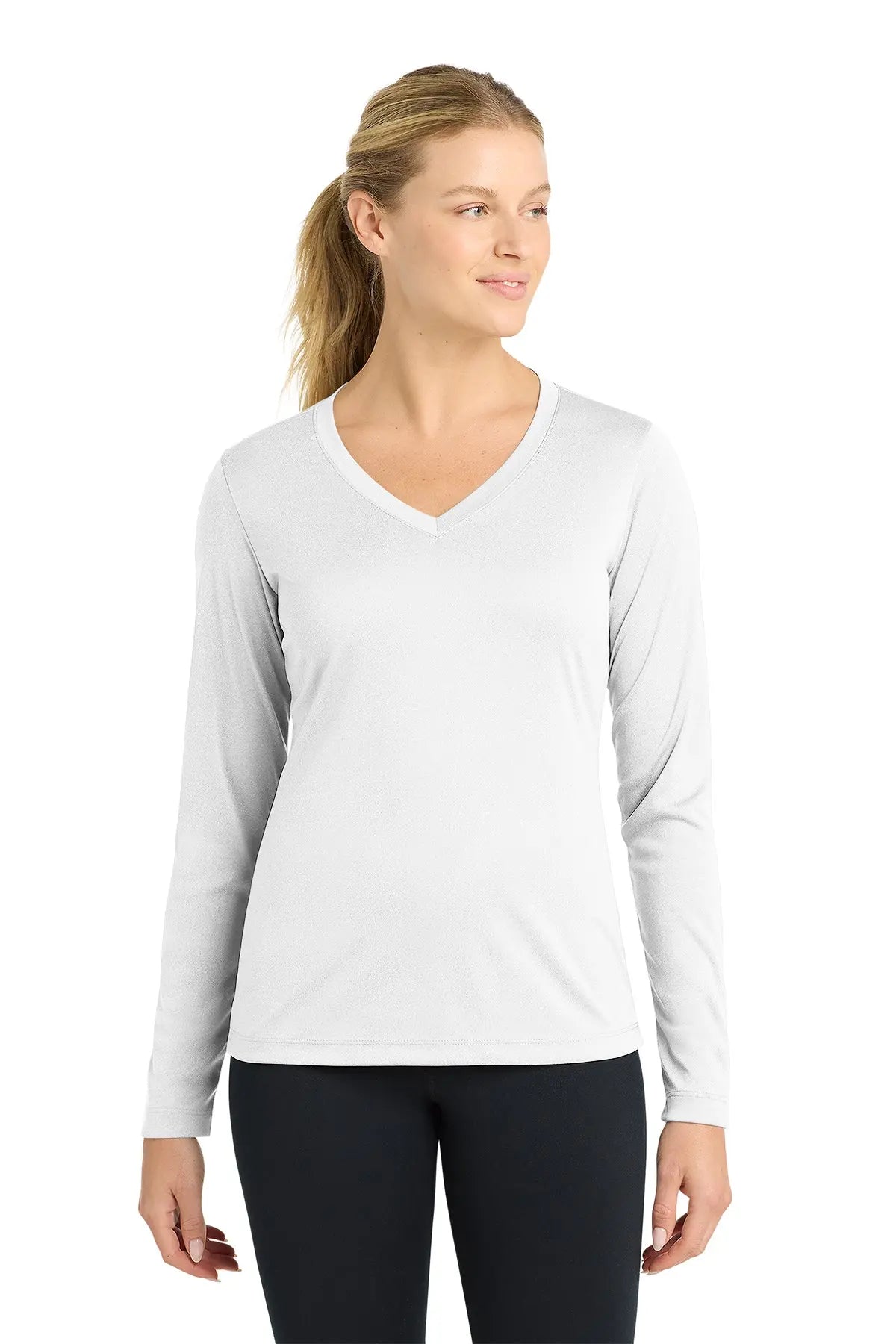 Sport-Tek® Women's Long Sleeve PosiCharge® Competitor™ V-Neck Tee #LST353LS
