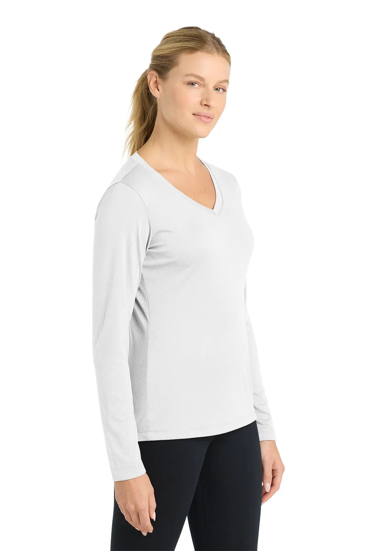 Sport-Tek® Women's Long Sleeve PosiCharge® Competitor™ V-Neck Tee #LST353LS