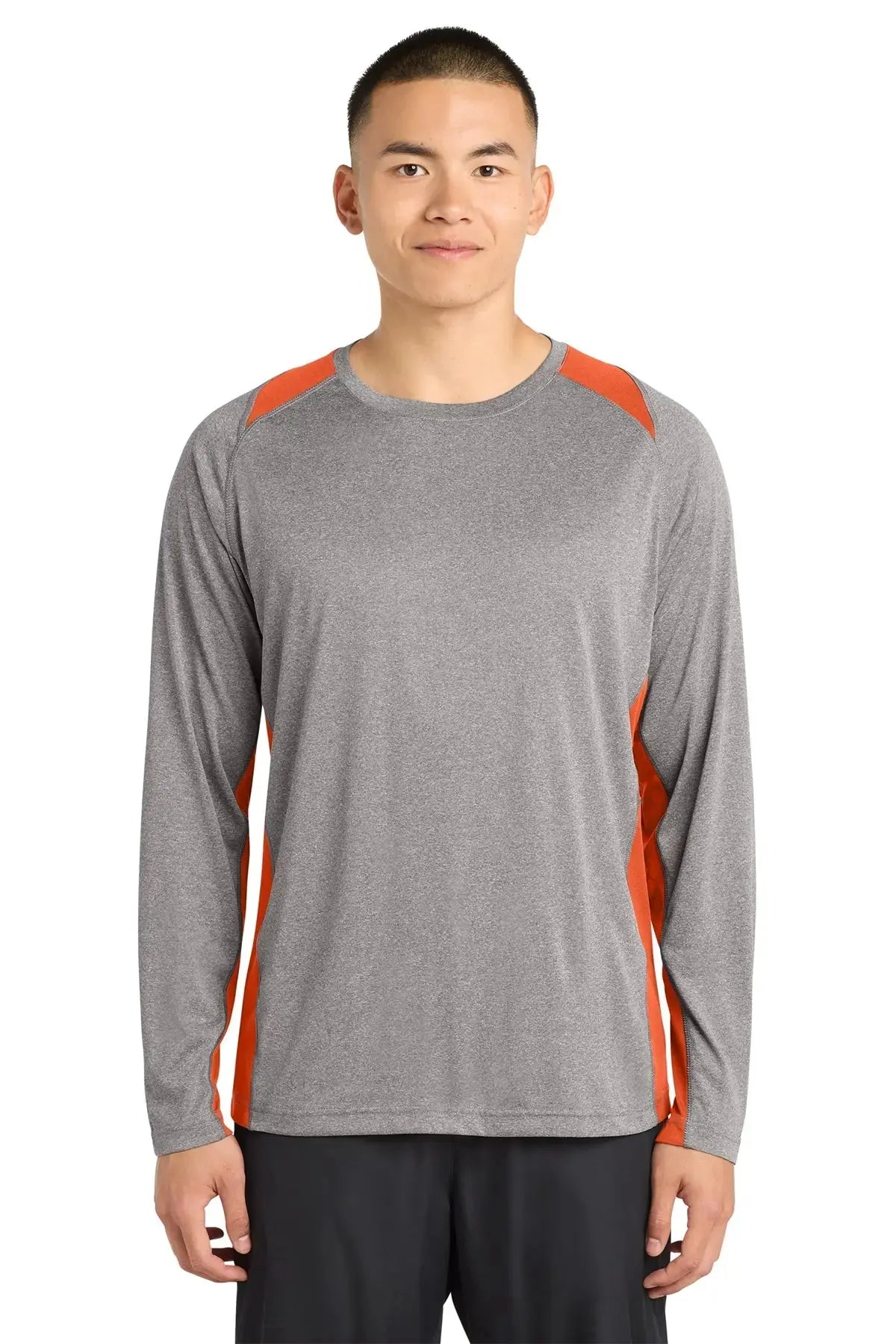 Sport-Tek® Long Sleeve Heather Colorblock Contender™ Tee #ST361LS Game Over Merch