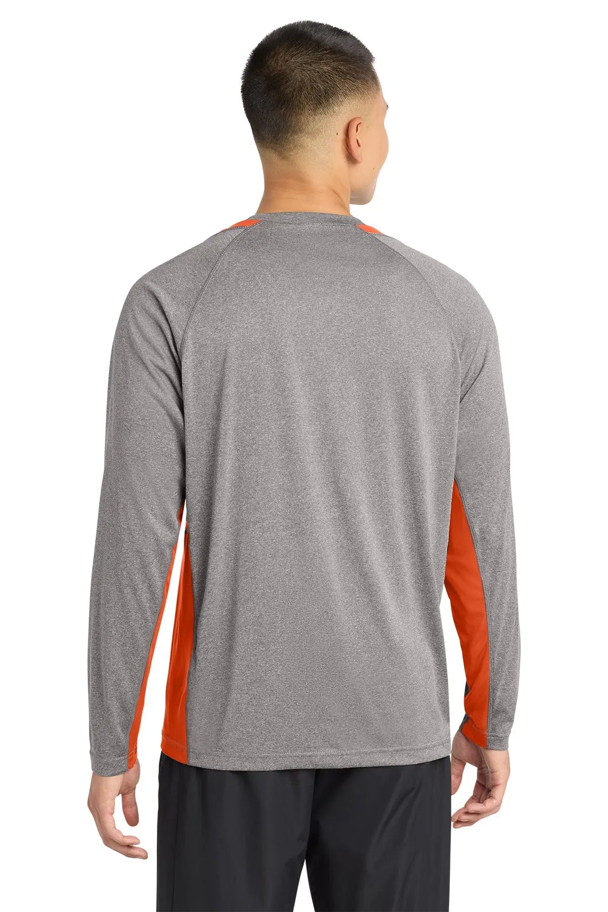 Sport-Tek® Long Sleeve Heather Colorblock Contender™ Tee #ST361LS
