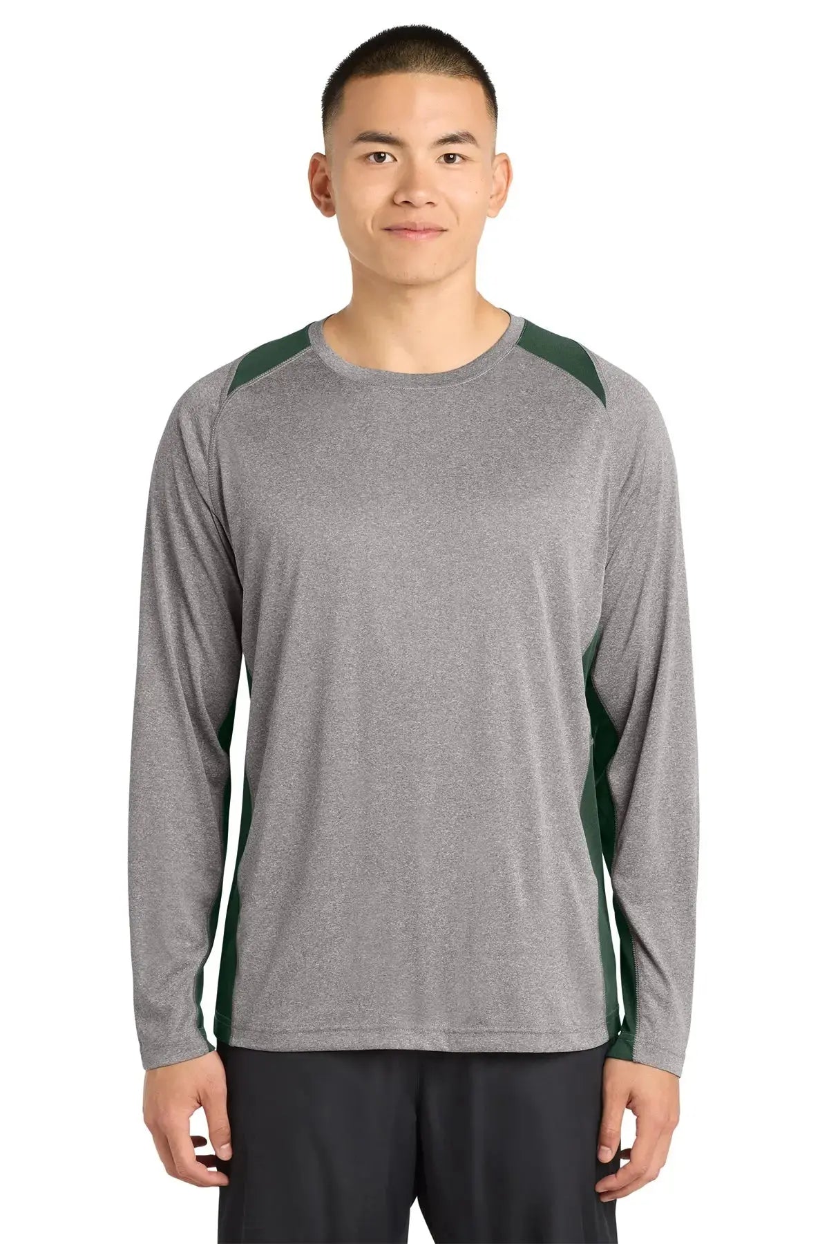 Sport-Tek® Long Sleeve Heather Colorblock Contender™ Tee #ST361LS Game Over Merch