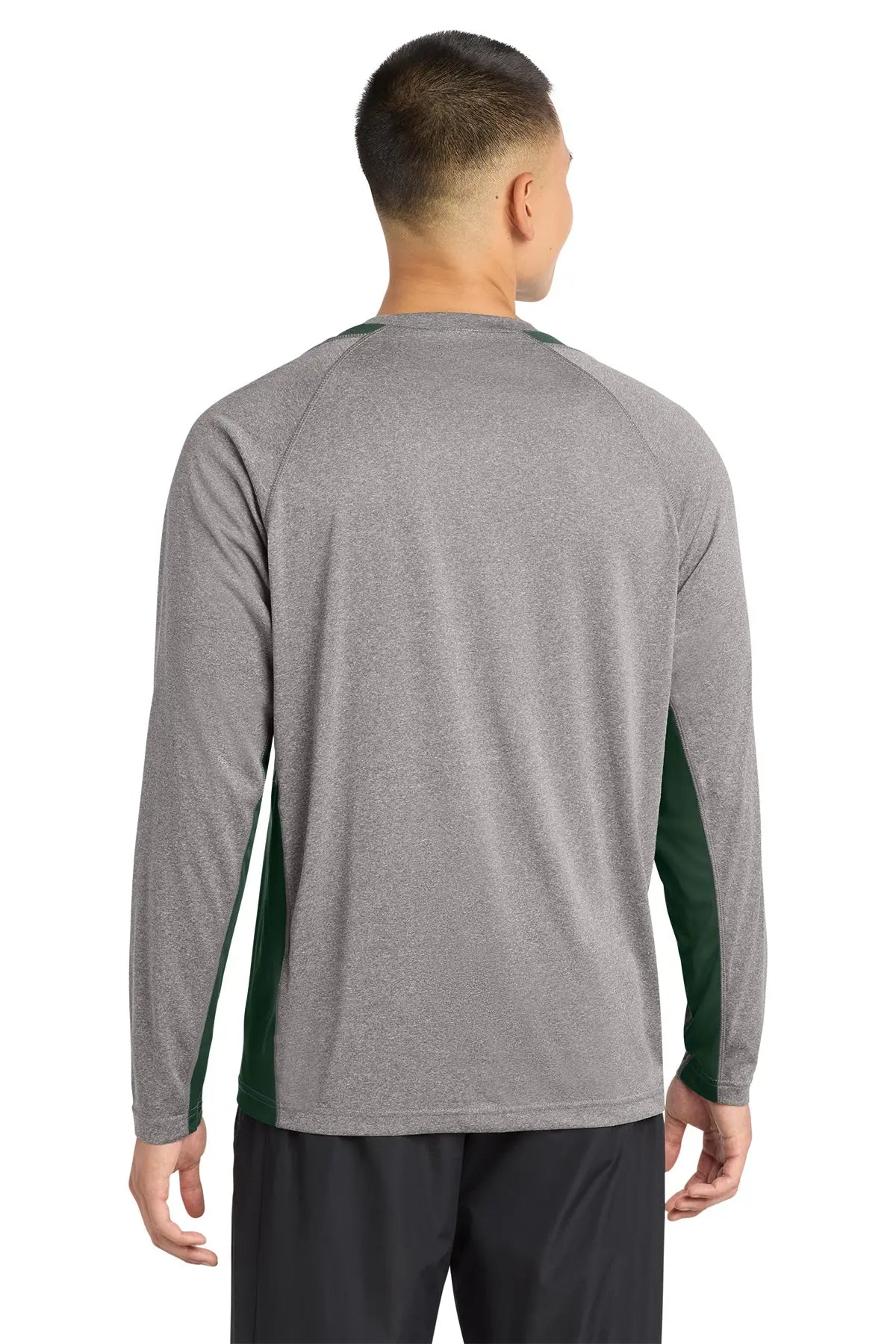Sport-Tek® Long Sleeve Heather Colorblock Contender™ Tee #ST361LS