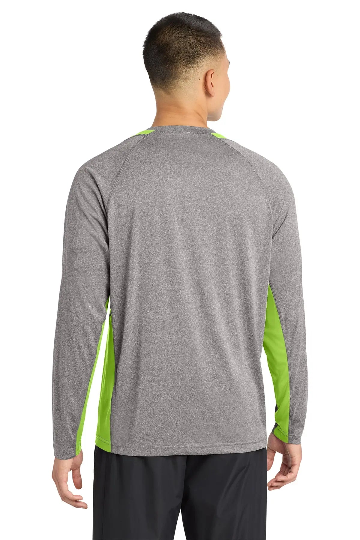 Sport-Tek® Long Sleeve Heather Colorblock Contender™ Tee #ST361LS