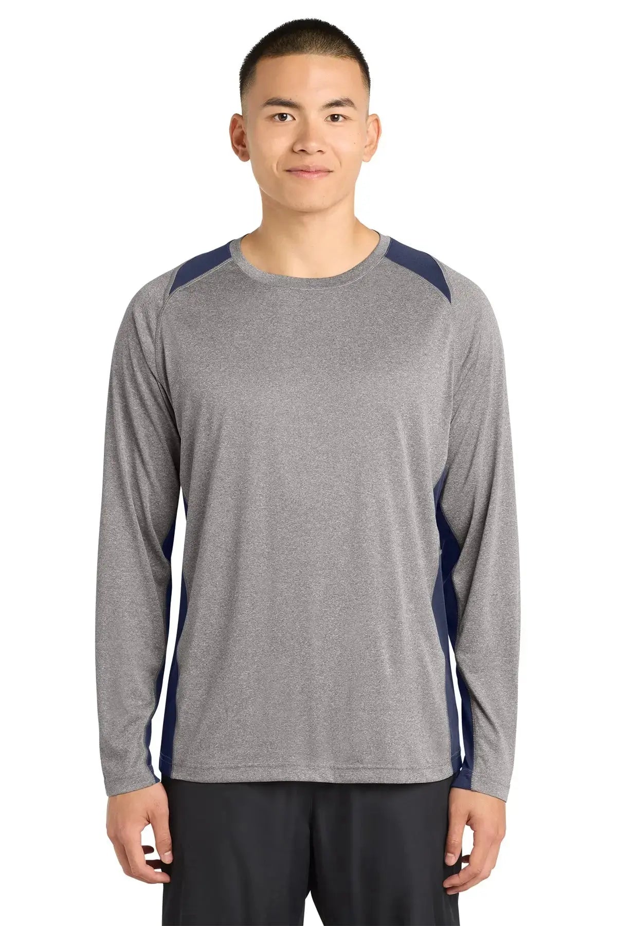 Sport-Tek® Long Sleeve Heather Colorblock Contender™ Tee #ST361LS Game Over Merch