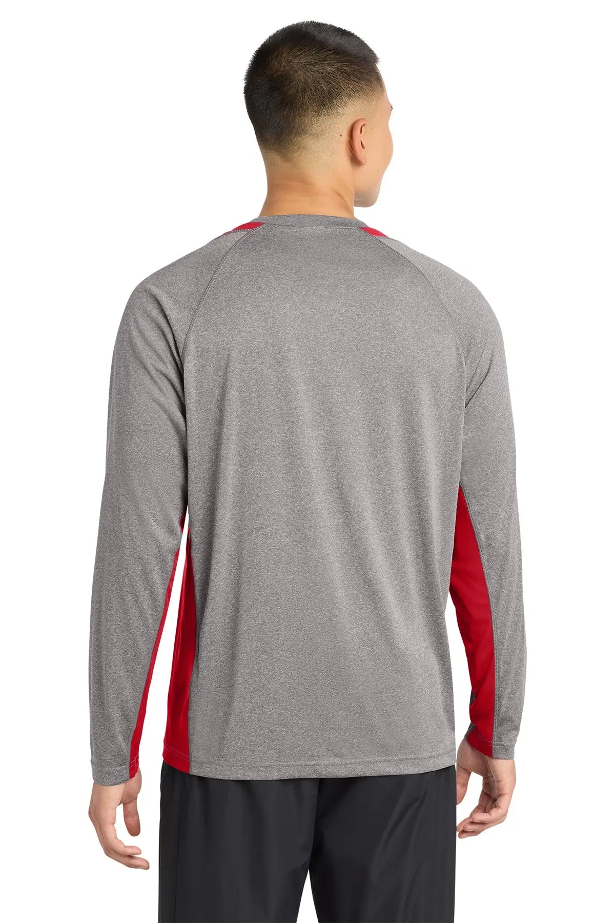 Sport-Tek® Long Sleeve Heather Colorblock Contender™ Tee #ST361LS