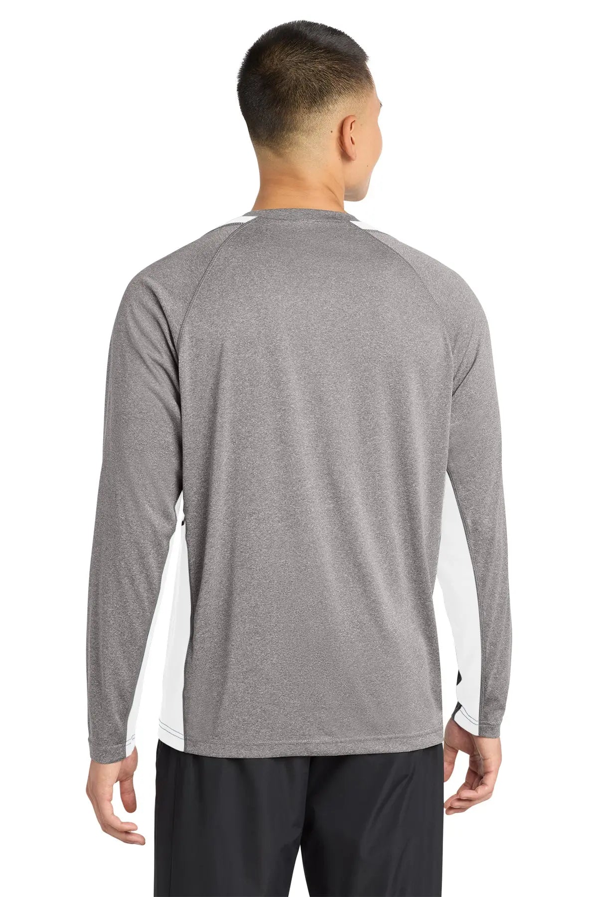 Sport-Tek® Long Sleeve Heather Colorblock Contender™ Tee #ST361LS