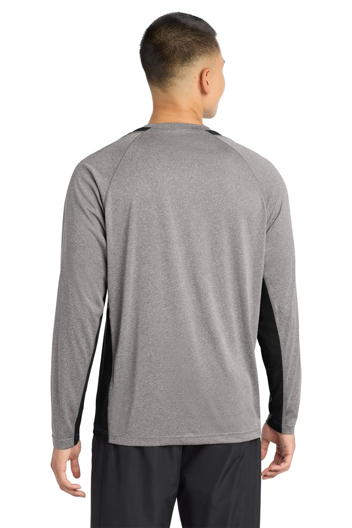 Sport-Tek® Long Sleeve Heather Colorblock Contender™ Tee #ST361LS