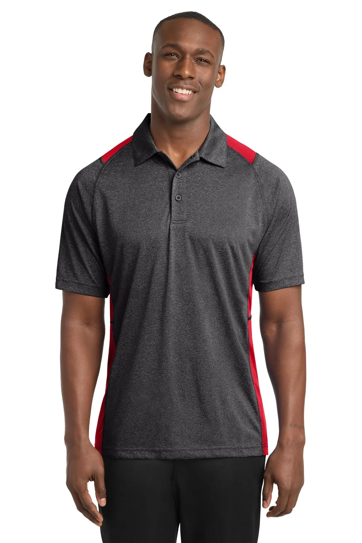 Sport-Tek® Heather Colorblock Contender™ Polo #ST665Game Over Merch