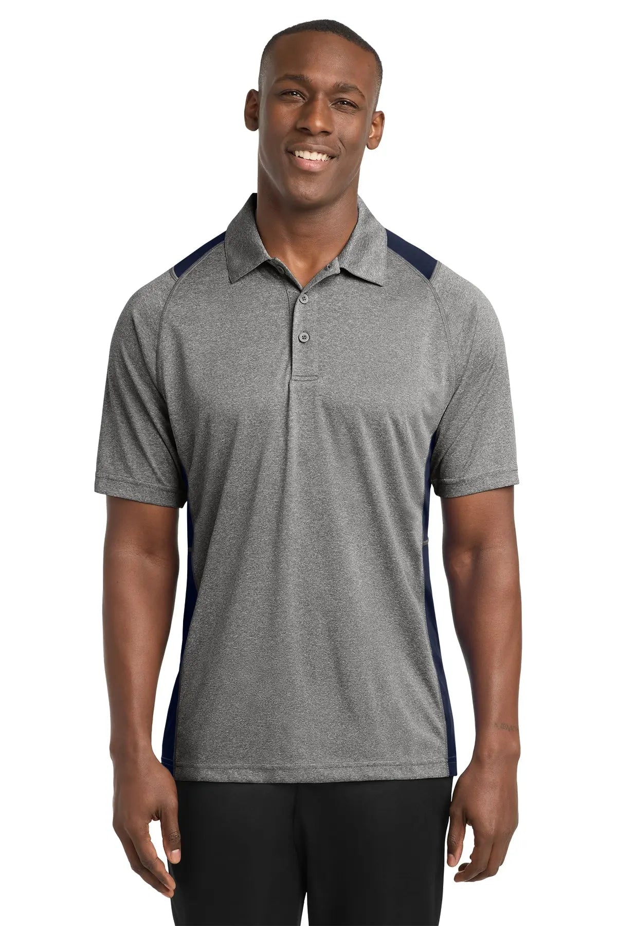 Sport-Tek® Heather Colorblock Contender™ Polo #ST665Game Over Merch