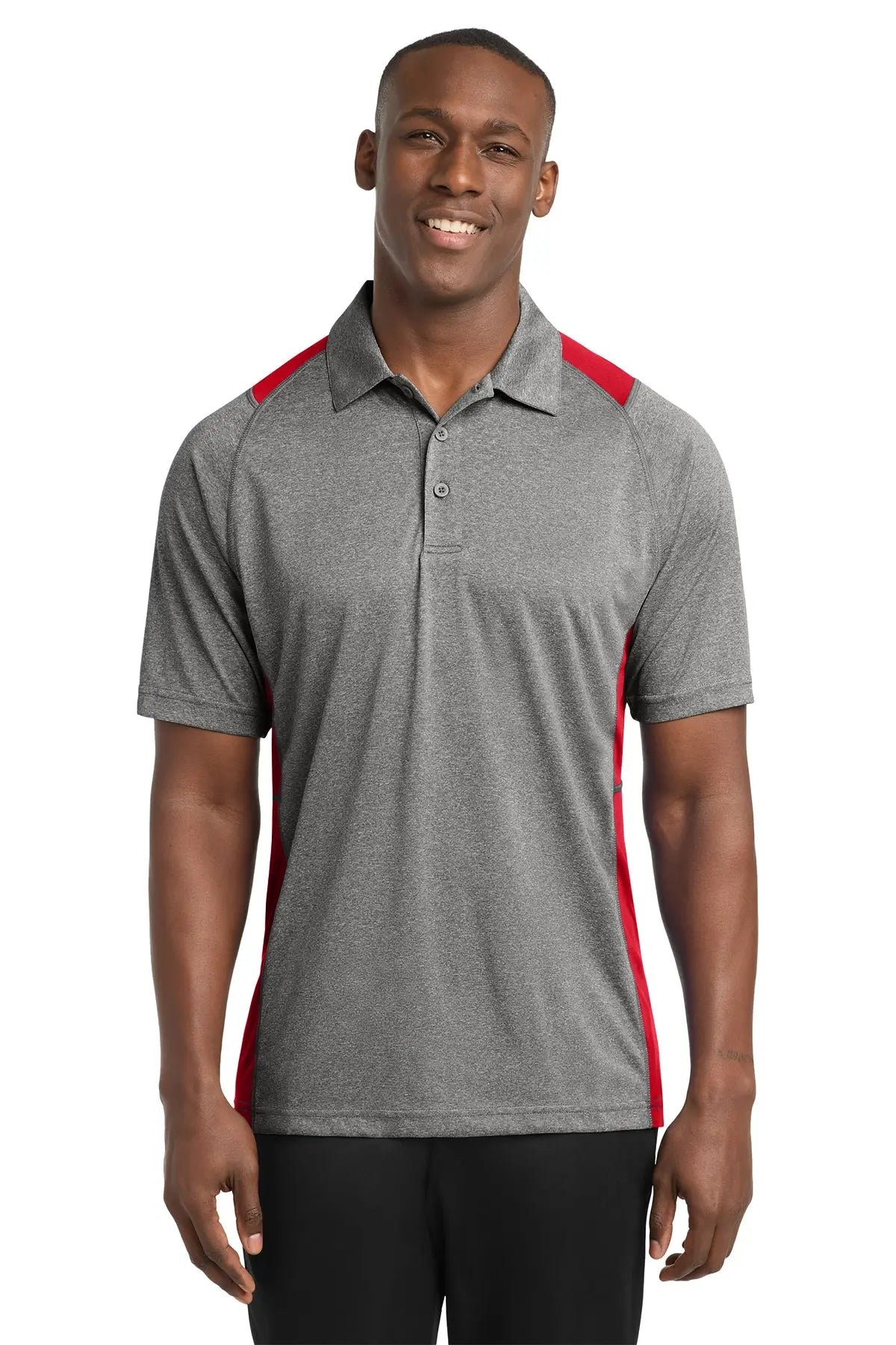 Sport-Tek® Heather Colorblock Contender™ Polo #ST665Game Over Merch