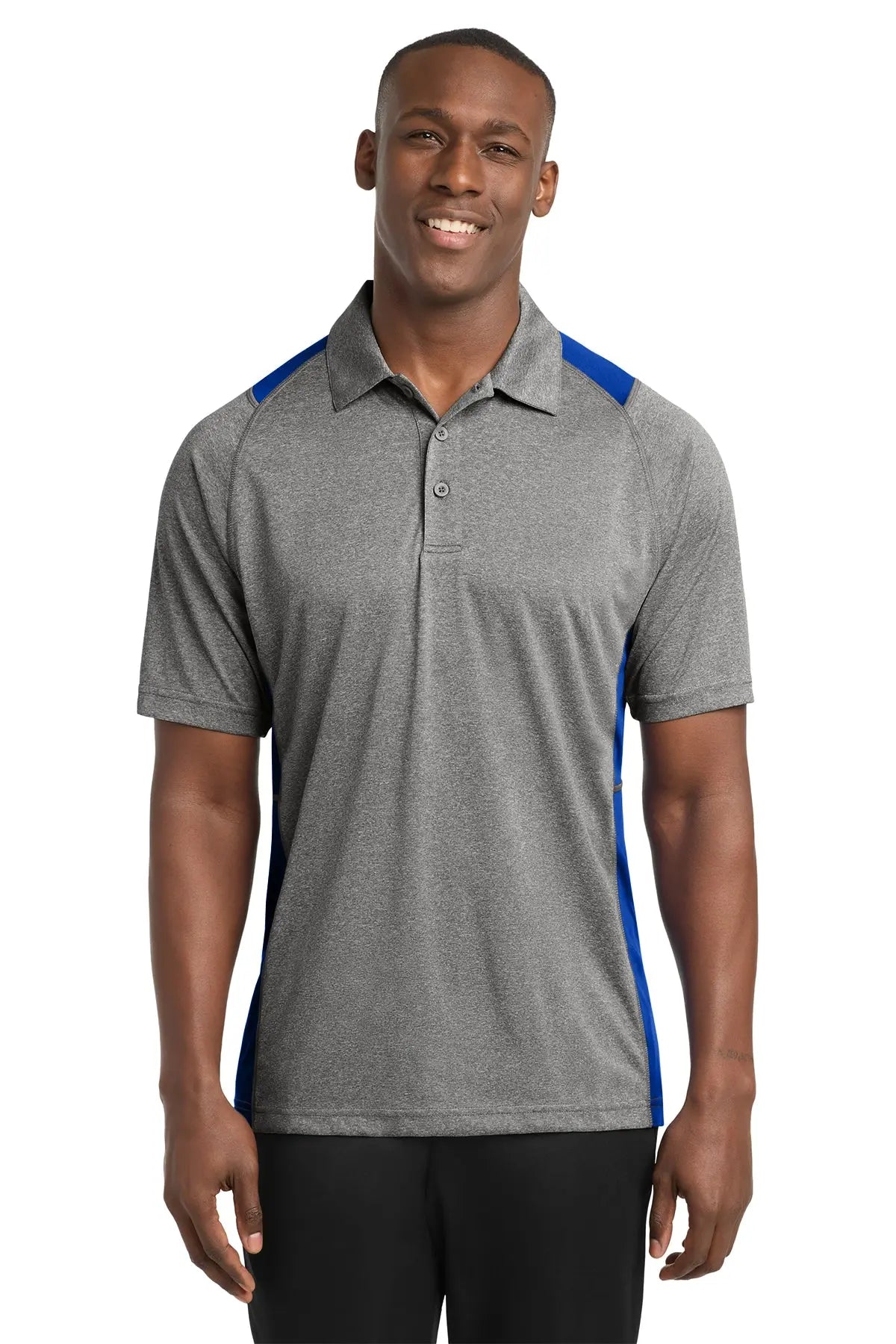 Sport-Tek® Heather Colorblock Contender™ Polo #ST665Game Over Merch