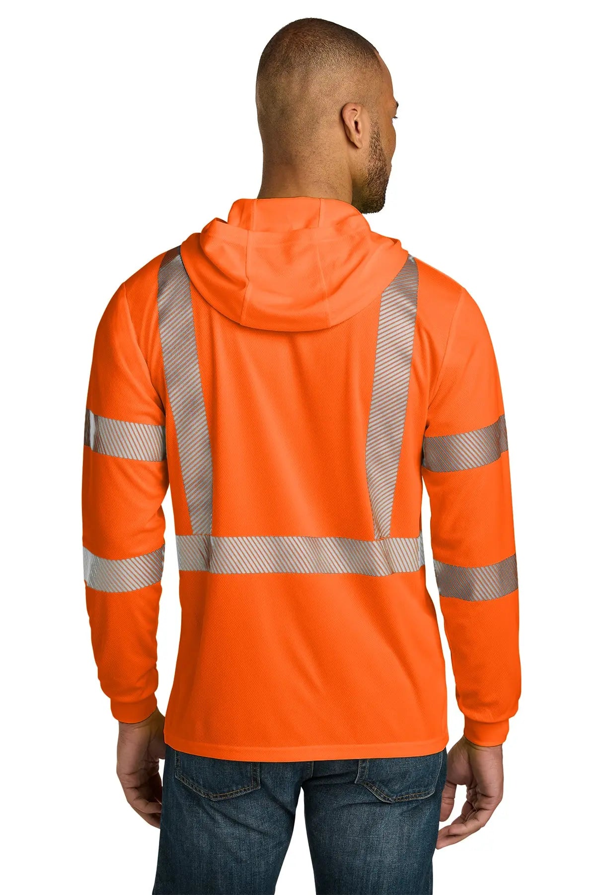 CornerStone® ANSI 107 Class 3 Long Sleeve Segmented Tape Hooded Tee #CS208