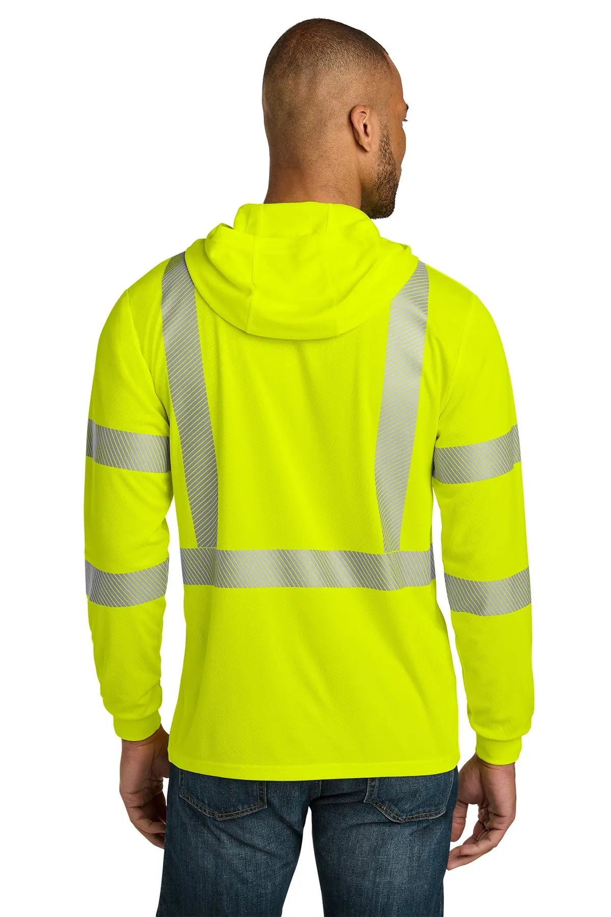 CornerStone® ANSI 107 Class 3 Long Sleeve Segmented Tape Hooded Tee #CS208