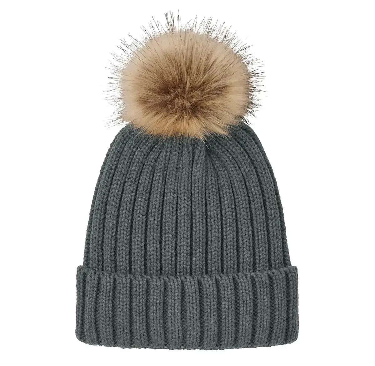 Port Authority® Faux Fur Pom Beanie #C990 Game Over Merch