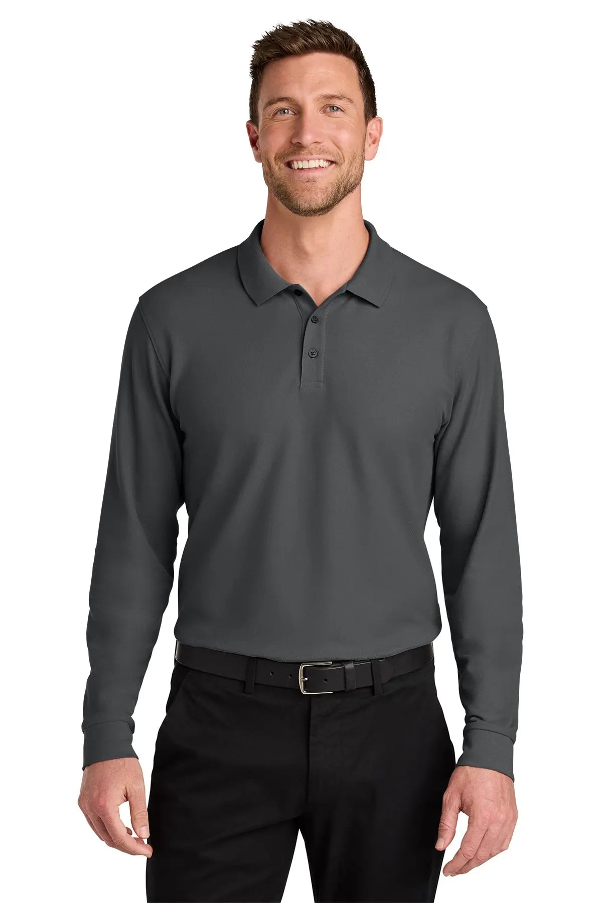 Port Authority® Wearever Signature Pique Long Sleeve Polo #K200LSGame Over Merch