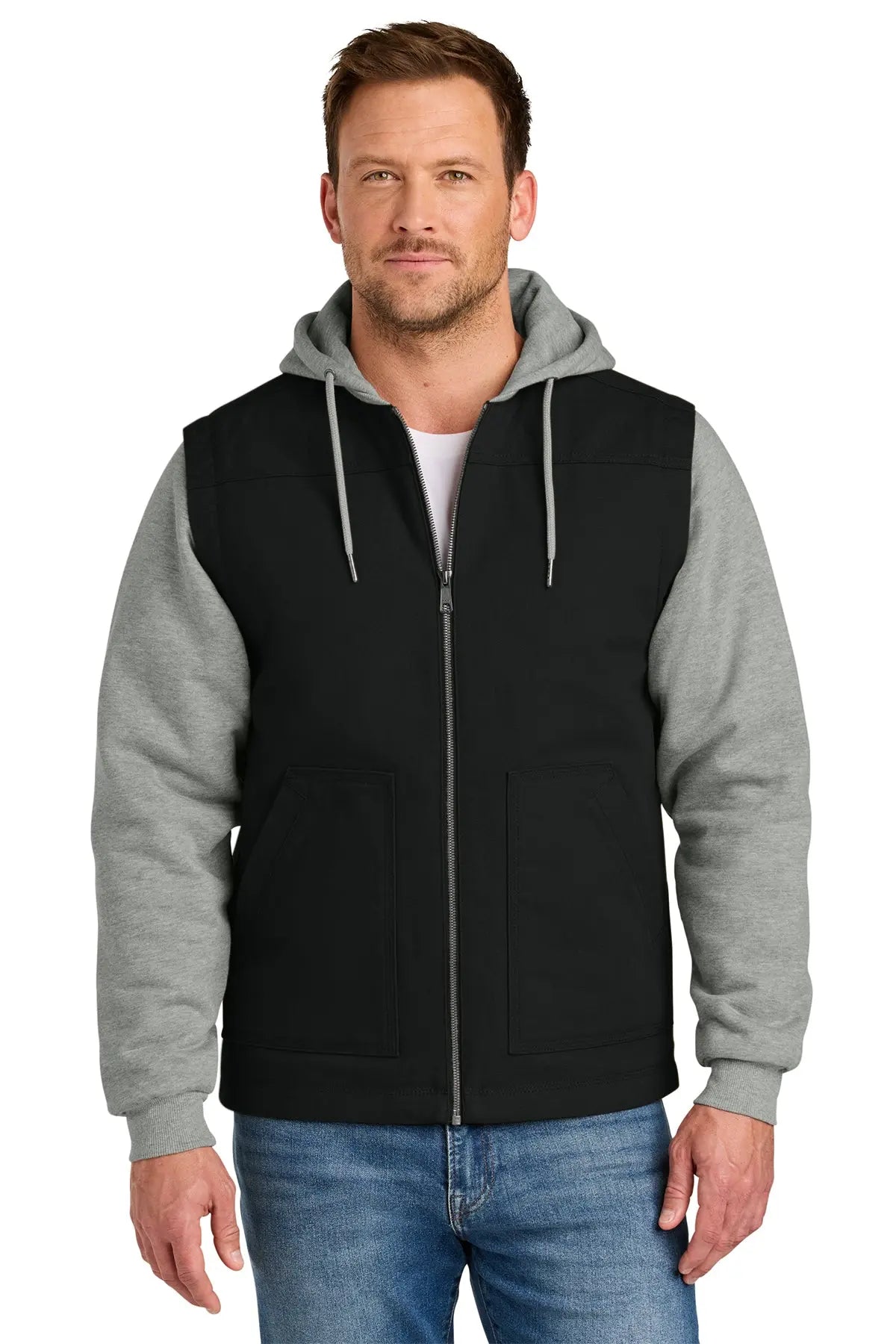 CornerStone® Duck Fleece Full-Zip Hooded Jacket #CSJ42