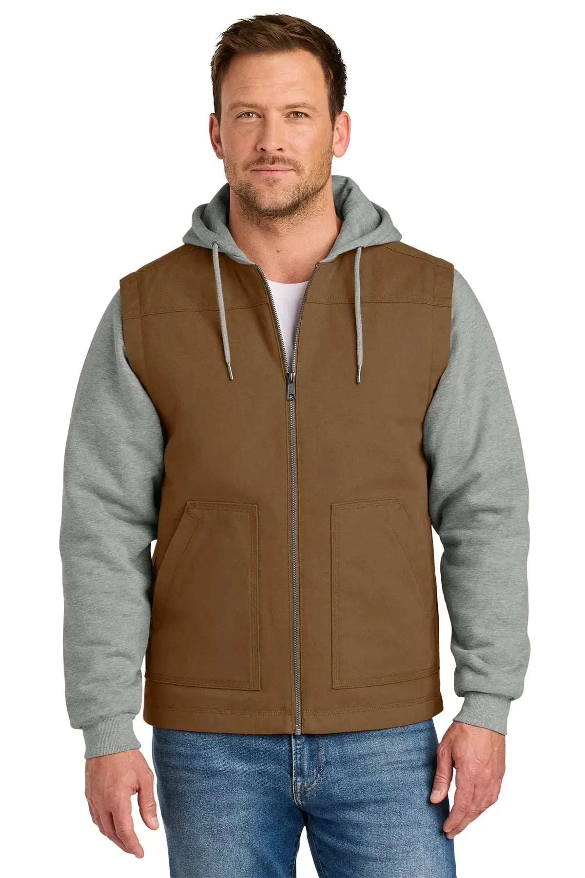 CornerStone® Duck Fleece Full-Zip Hooded Jacket #CSJ42 Game Over Merch