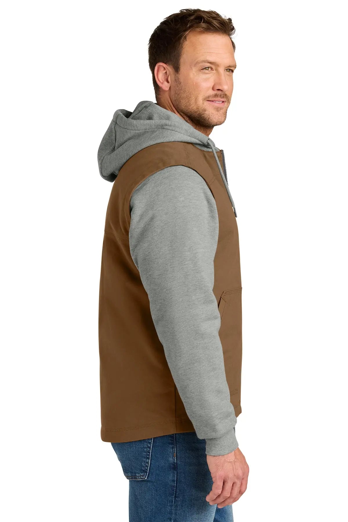 CornerStone® Duck Fleece Full-Zip Hooded Jacket #CSJ42
