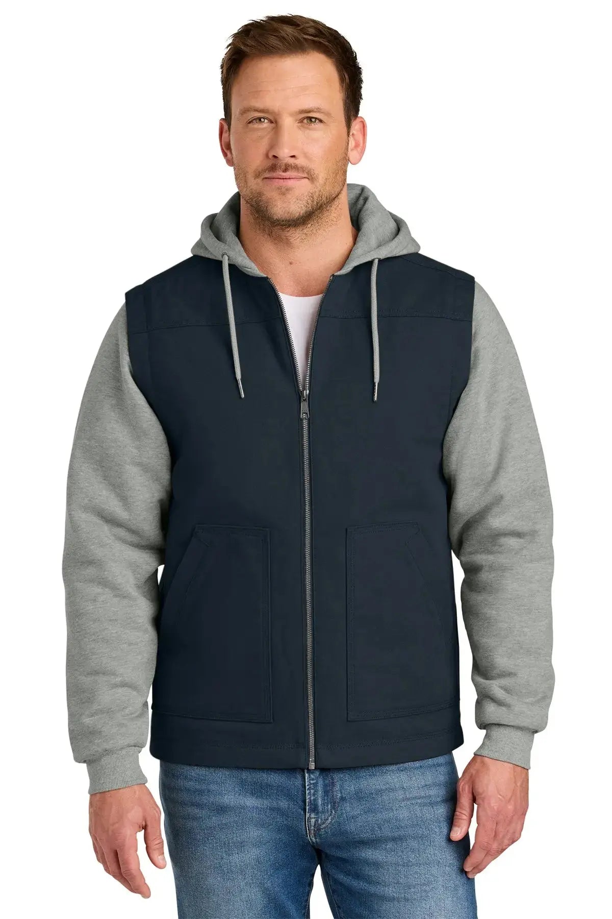 CornerStone® Duck Fleece Full-Zip Hooded Jacket #CSJ42 Game Over Merch