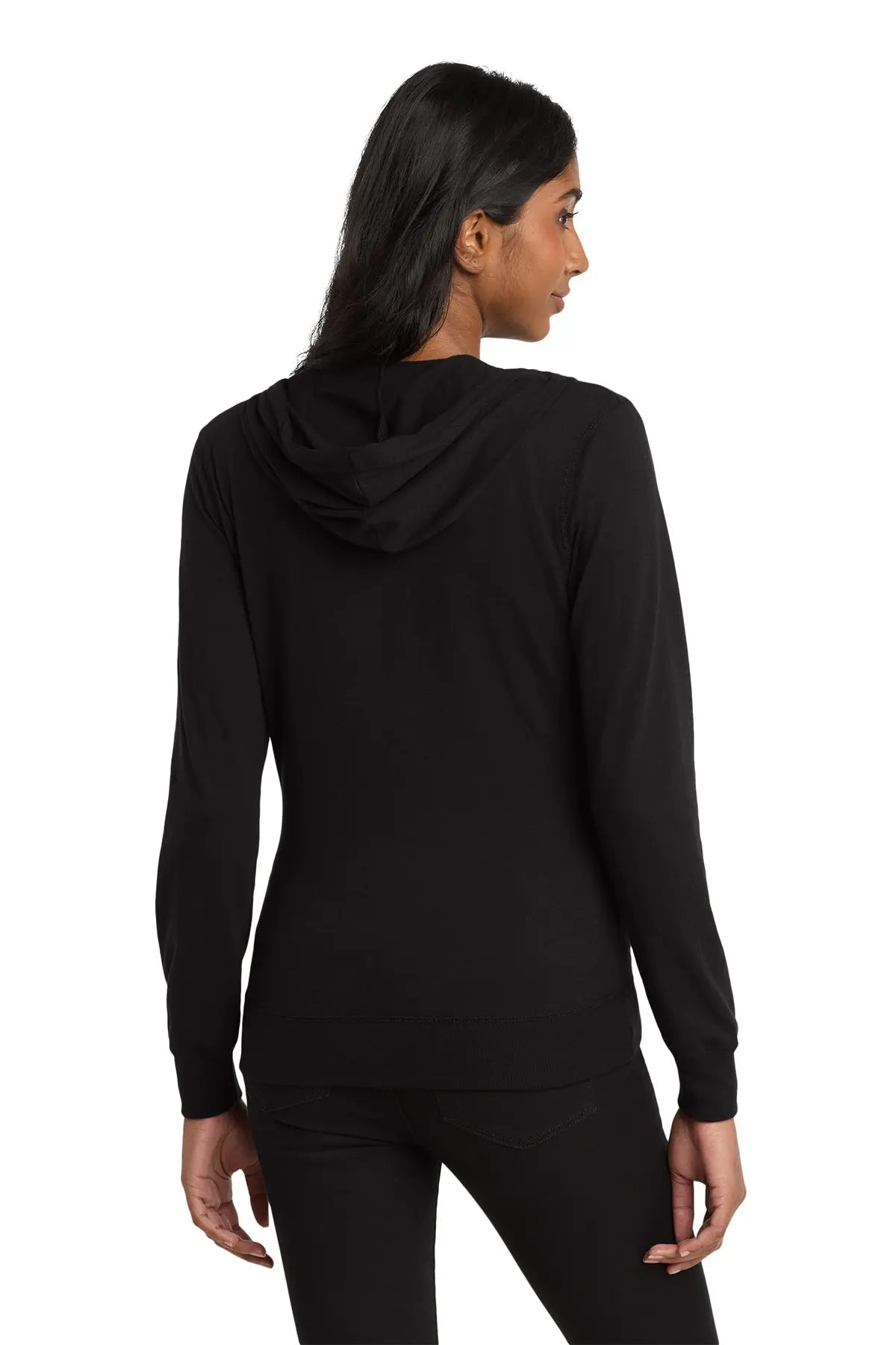 District® Women’s Fitted Jersey Full-Zip Hoodie #DT2100