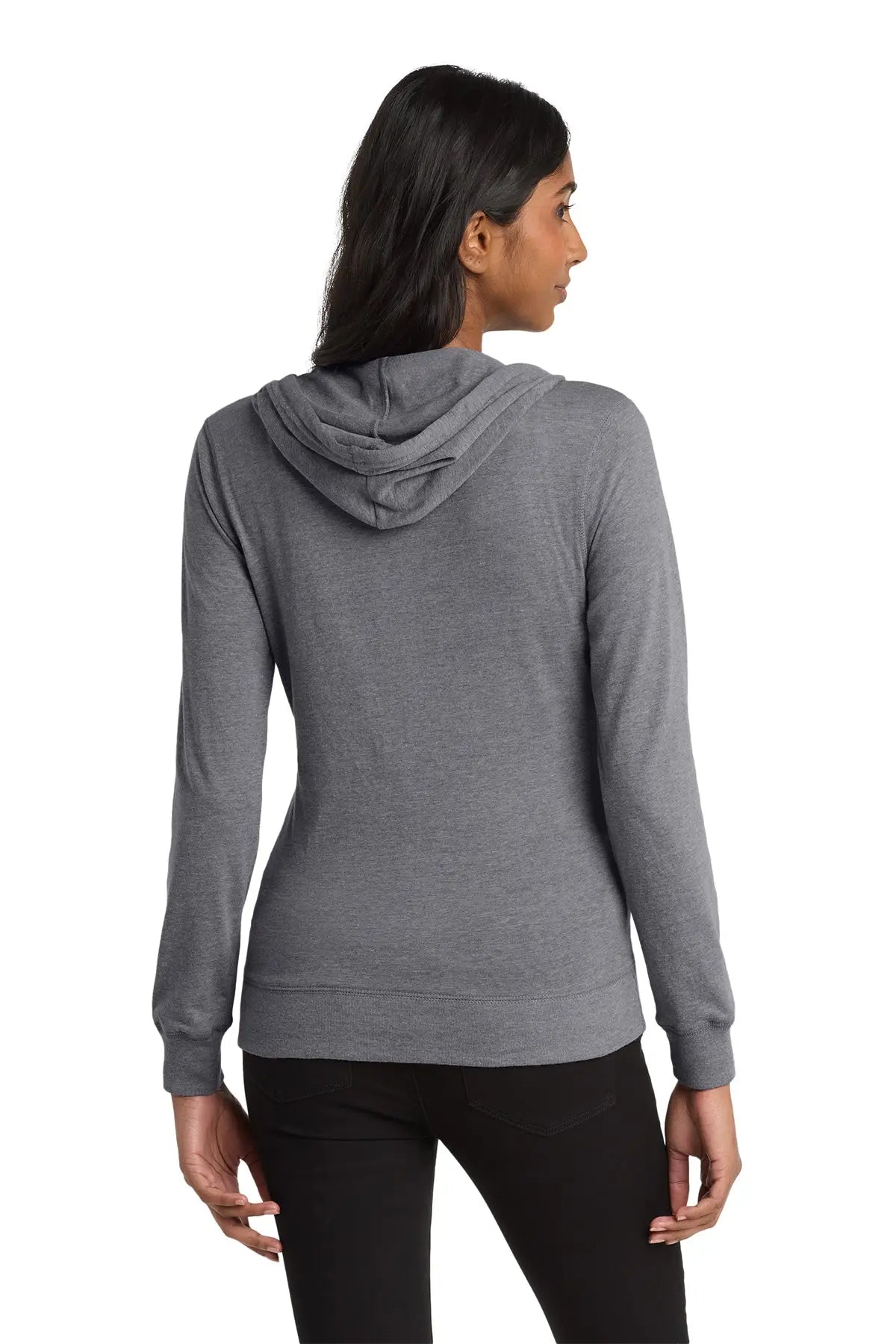 District® Women’s Fitted Jersey Full-Zip Hoodie #DT2100