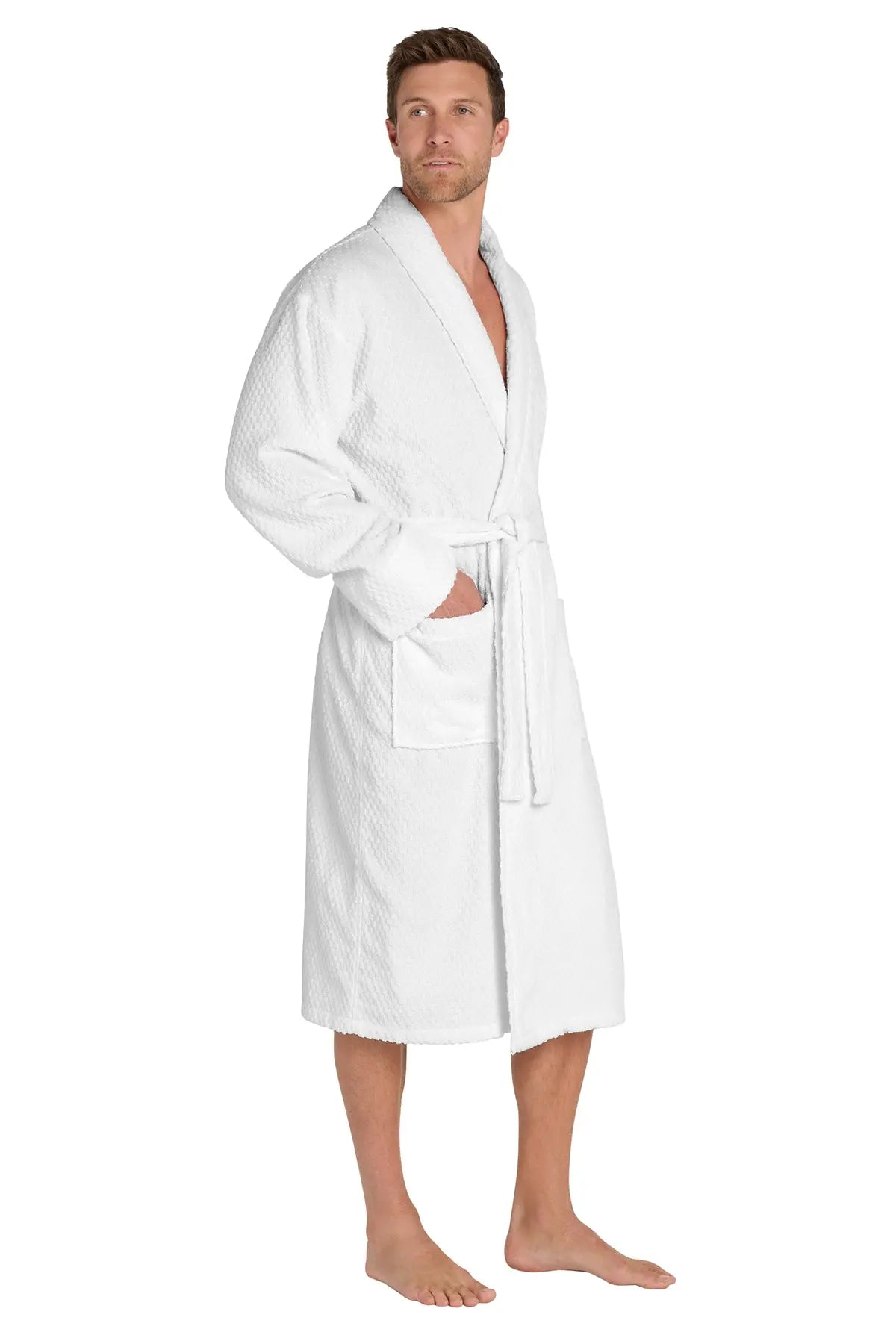 Port Authority® Checkered Terry Shawl Collar Robe #R103