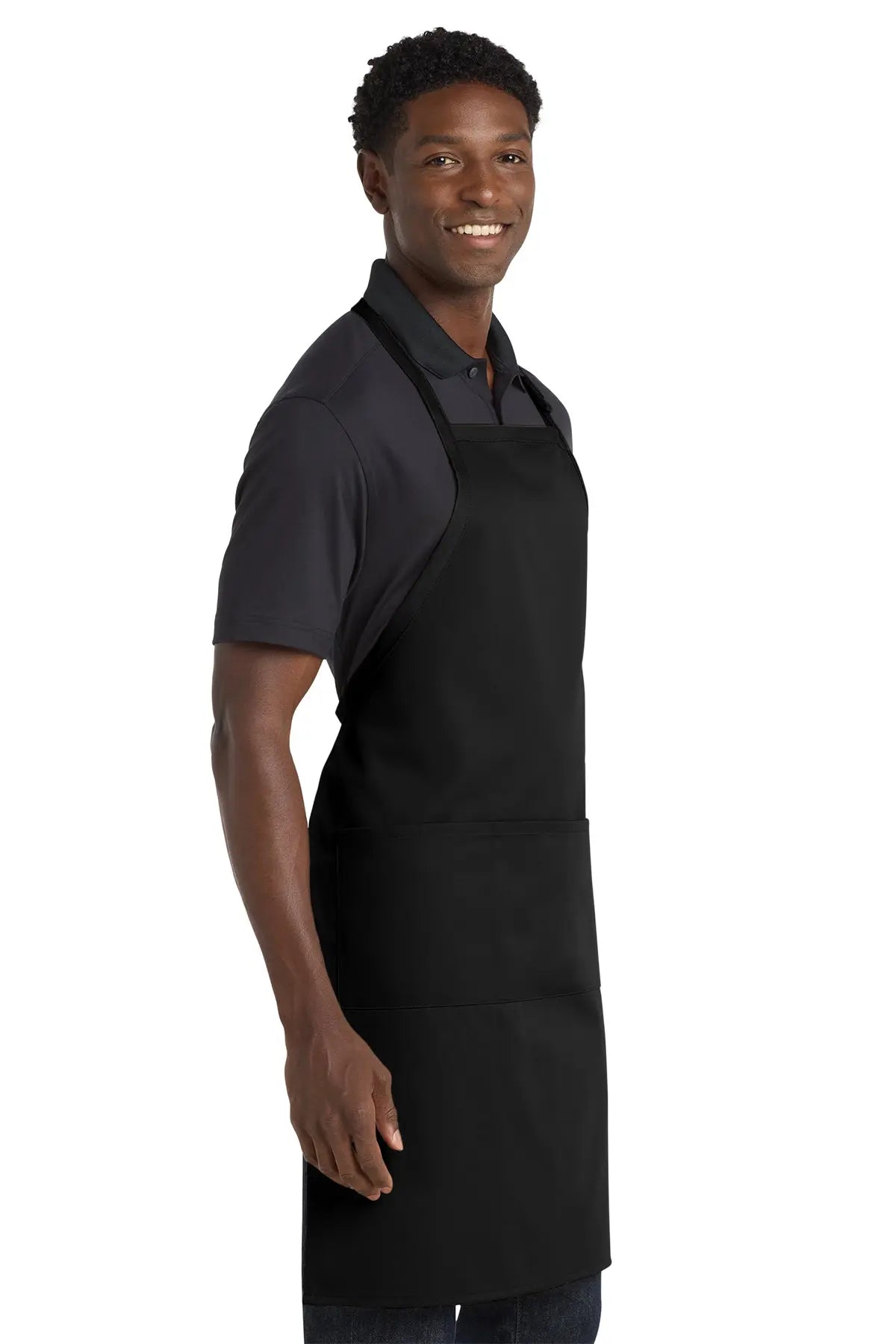 Port Authority® Easy Care Extra Long Bib Apron with Stain Release #A700
