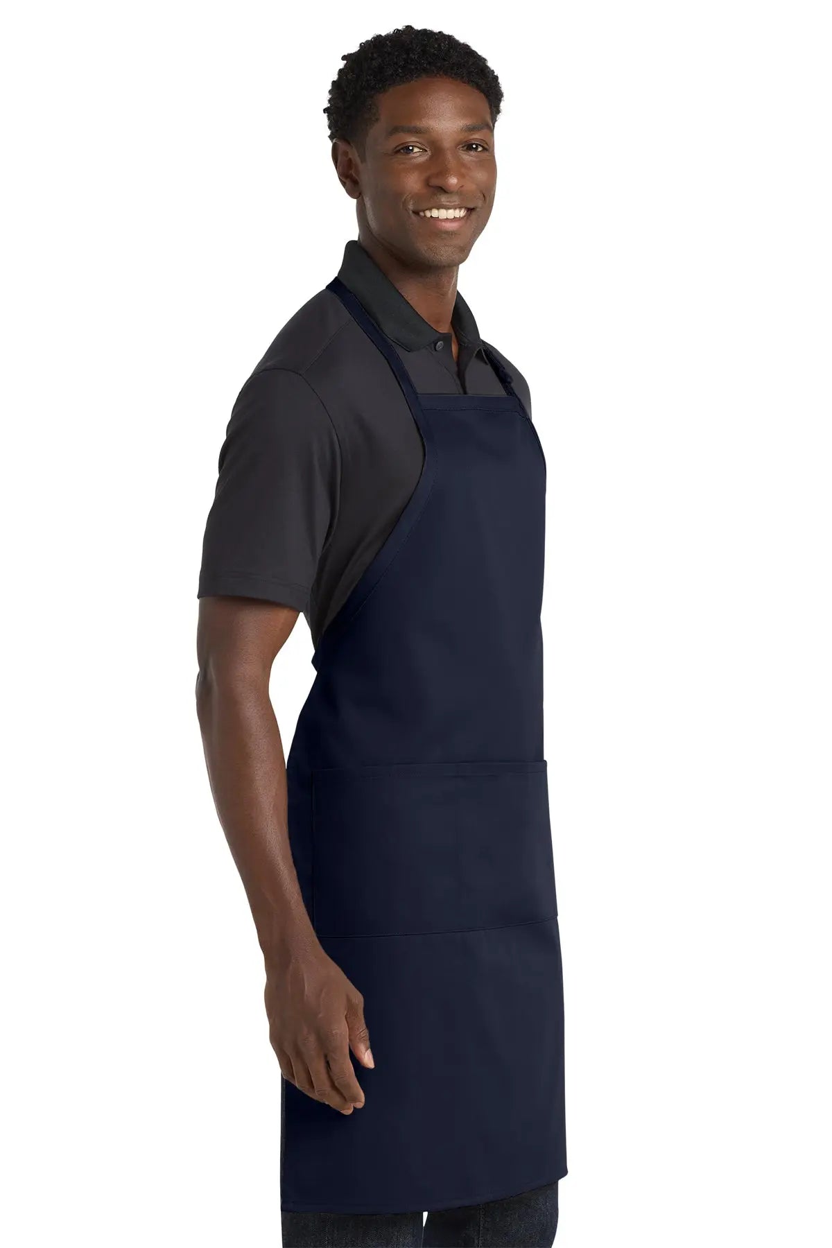Port Authority® Easy Care Extra Long Bib Apron with Stain Release #A700