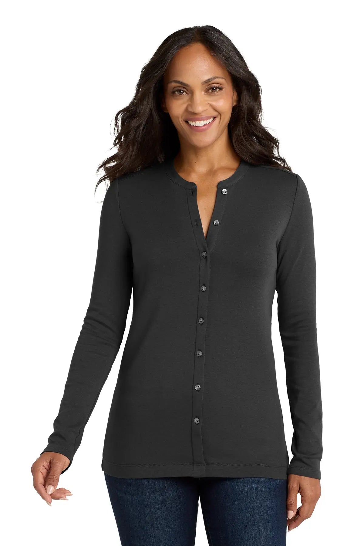 Port Authority® Women's Concept Stretch Button-Front Cardigan #LM1008Game Over Merch