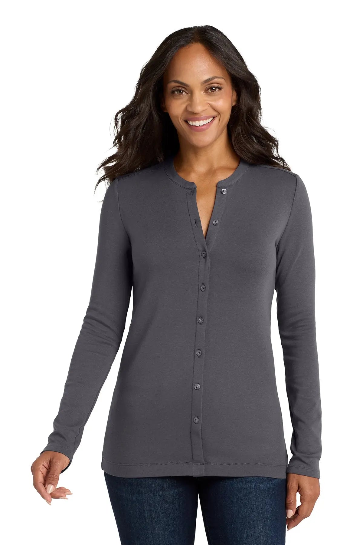 Port Authority® Women's Concept Stretch Button-Front Cardigan #LM1008Game Over Merch