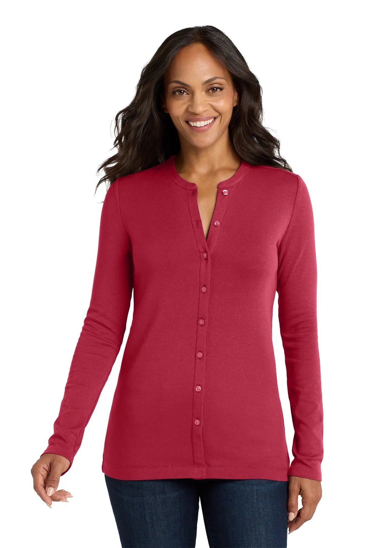 Port Authority® Women's Concept Stretch Button-Front Cardigan #LM1008Game Over Merch