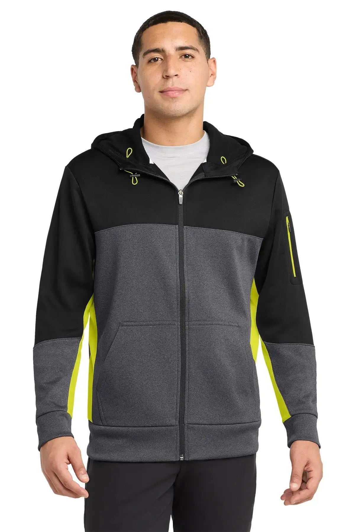 Sport-Tek® Tech Fleece Colorblock Full-Zip Hooded Jacket #ST245 Game Over Merch