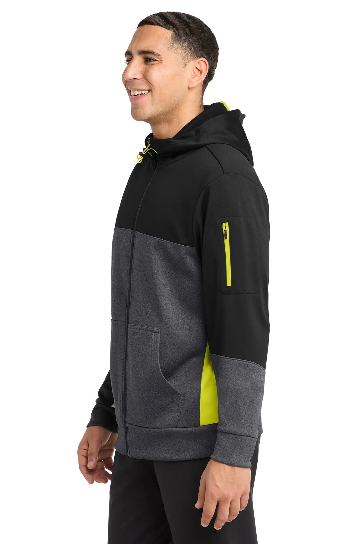 Sport-Tek® Tech Fleece Colorblock Full-Zip Hooded Jacket #ST245