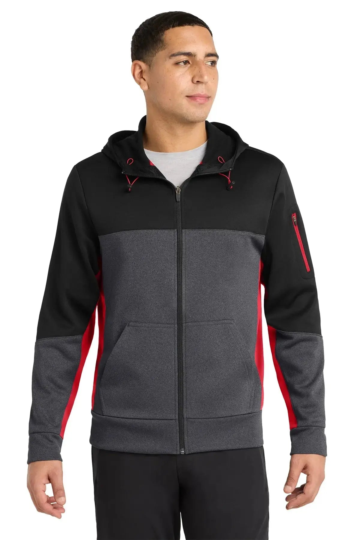 Sport-Tek® Tech Fleece Colorblock Full-Zip Hooded Jacket #ST245 Game Over Merch