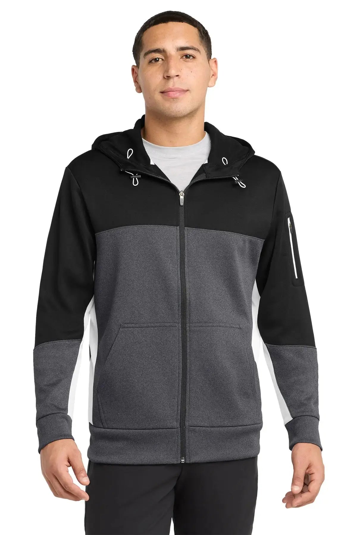 Sport-Tek® Tech Fleece Colorblock Full-Zip Hooded Jacket #ST245 Game Over Merch