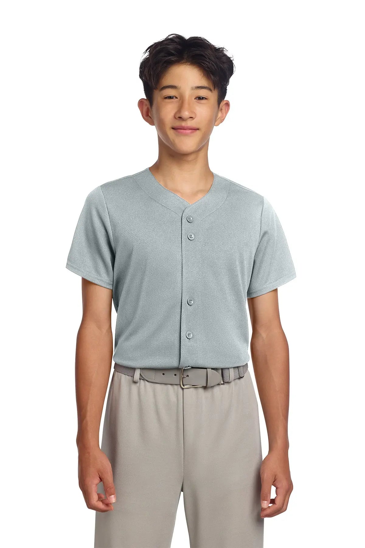 Sport-Tek® Youth PosiCharge® Tough Mesh Full-Button Jersey #YST220