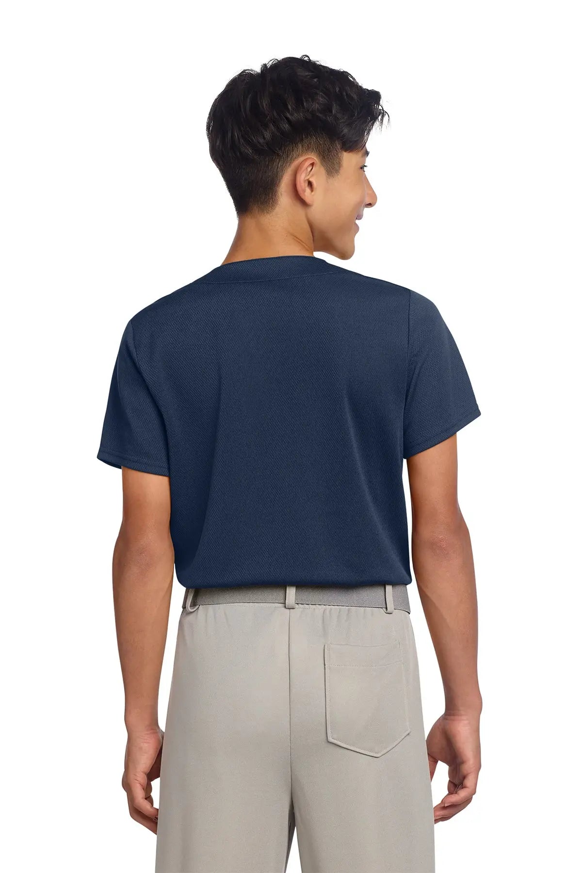 Sport-Tek® Youth PosiCharge® Tough Mesh Full-Button Jersey #YST220