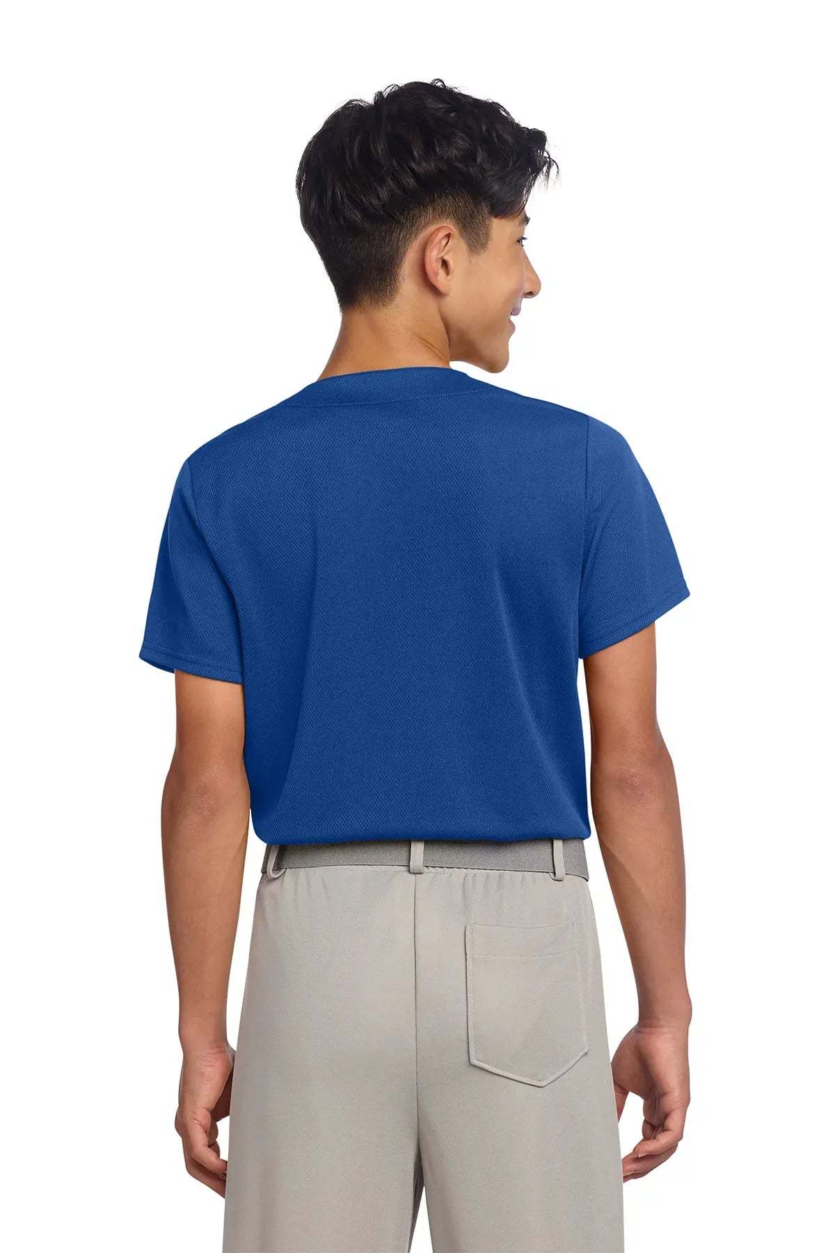 Sport-Tek® Youth PosiCharge® Tough Mesh Full-Button Jersey #YST220