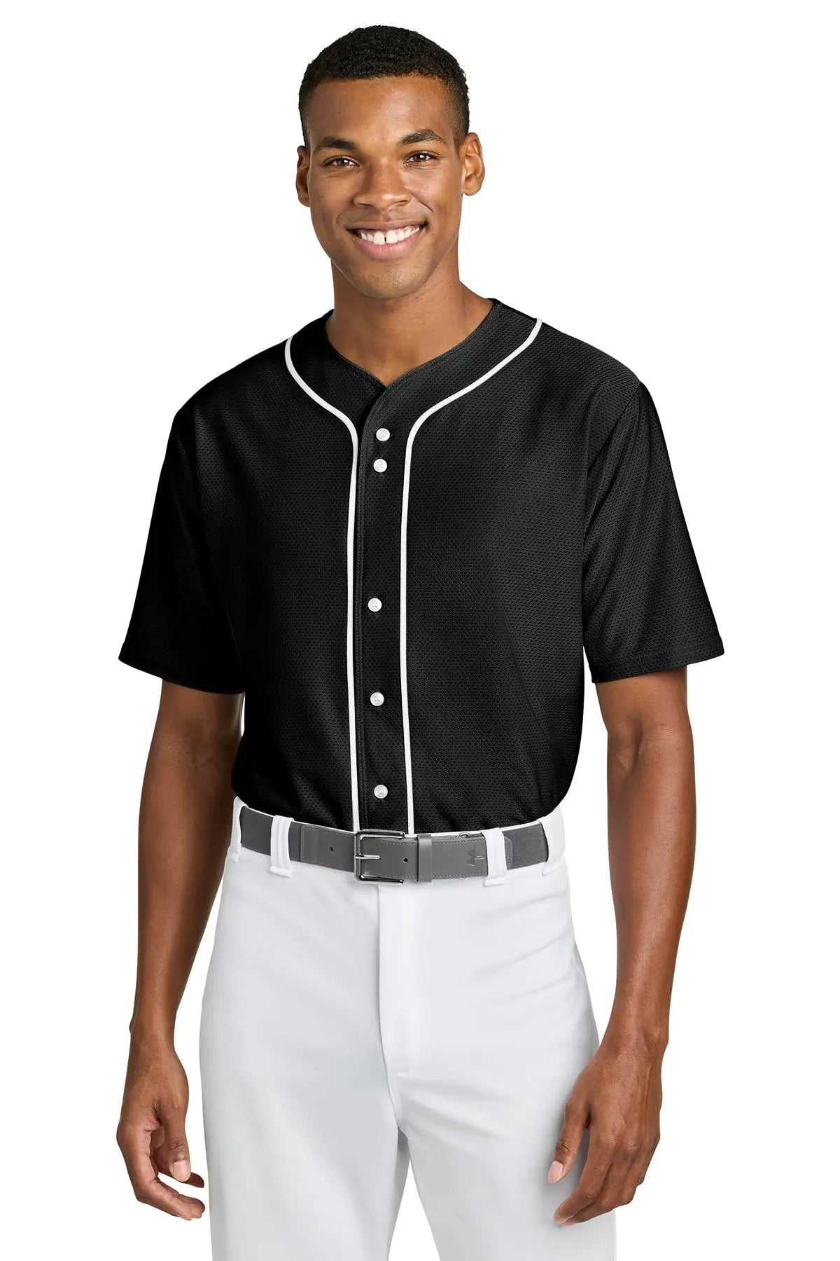 A4 Short Sleeve Full-Button Baseball Top #A4N4184