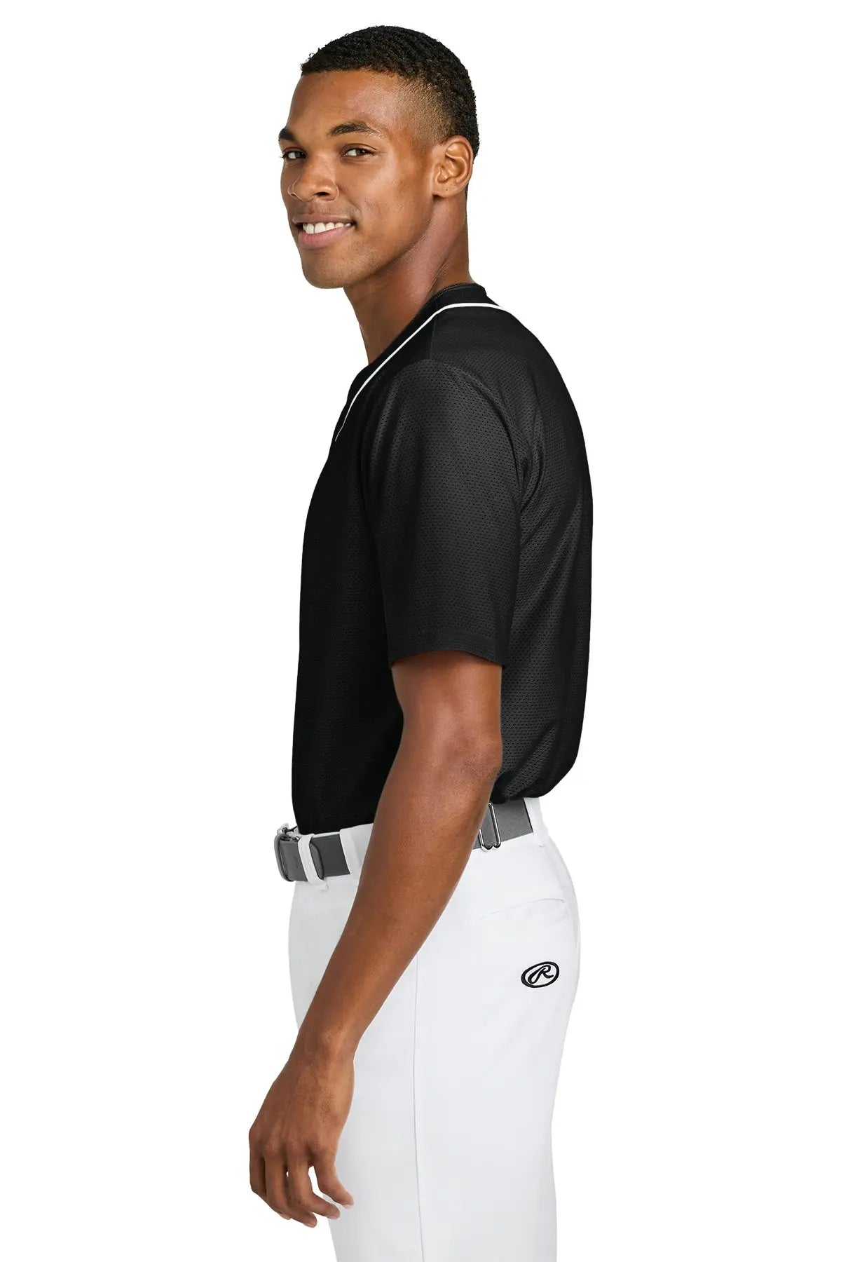 A4 Short Sleeve Full-Button Baseball Top #A4N4184