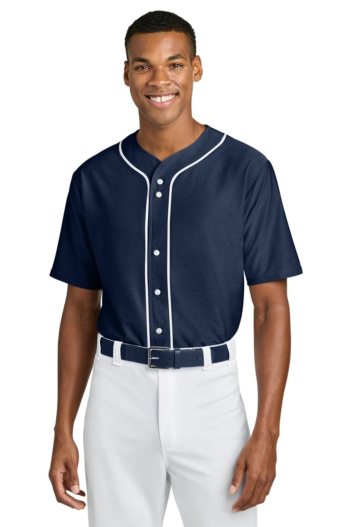 A4 Short Sleeve Full-Button Baseball Top #A4N4184