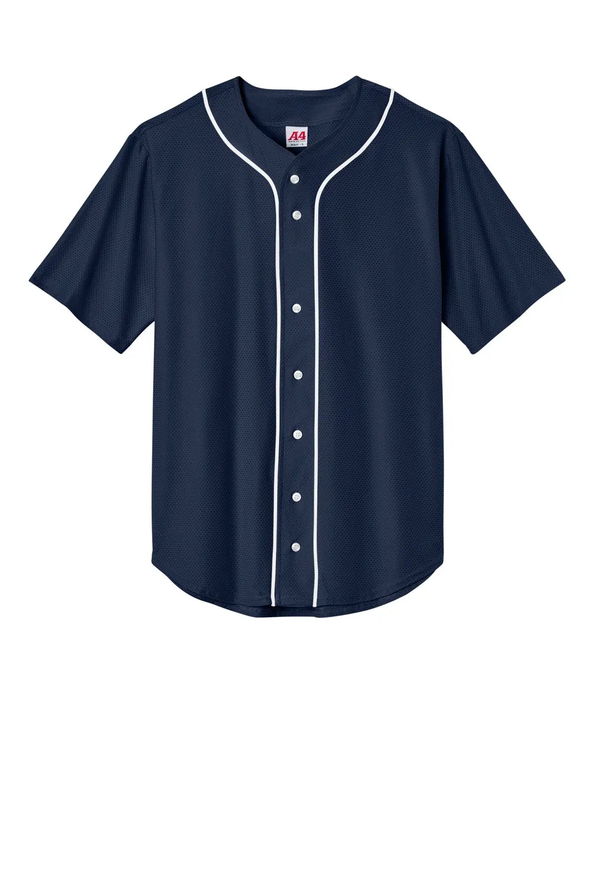 A4 Short Sleeve Full-Button Baseball Top #A4N4184