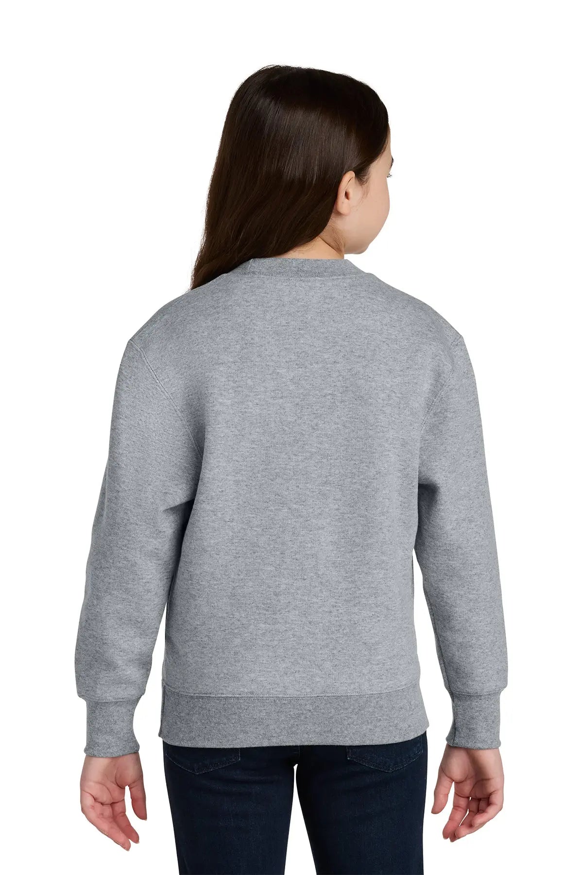 Port & Co™ Youth Core Fleece Crewneck Pocket Sweatshirt #PC78YPKT