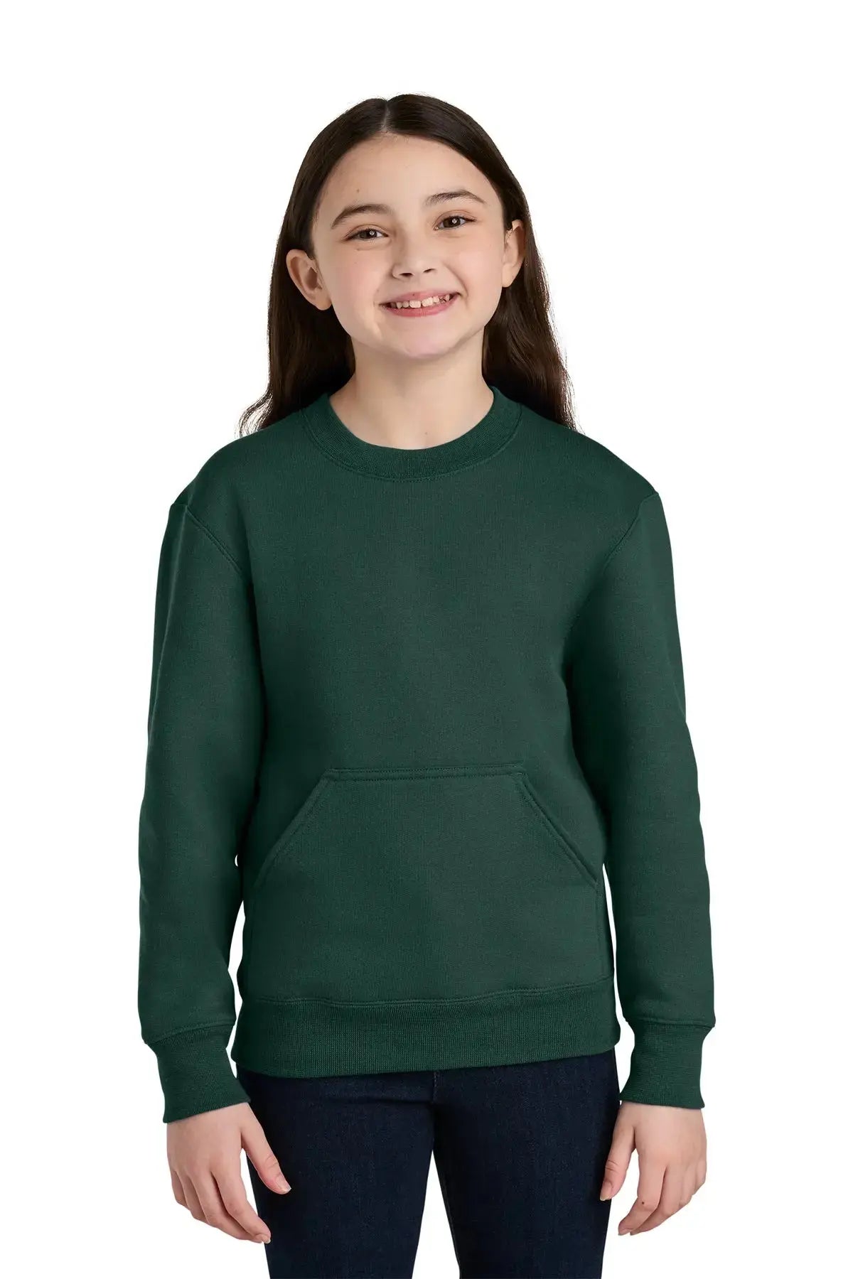 Port & Co™ Youth Core Fleece Crewneck Pocket Sweatshirt #PC78YPKT Game Over Merch