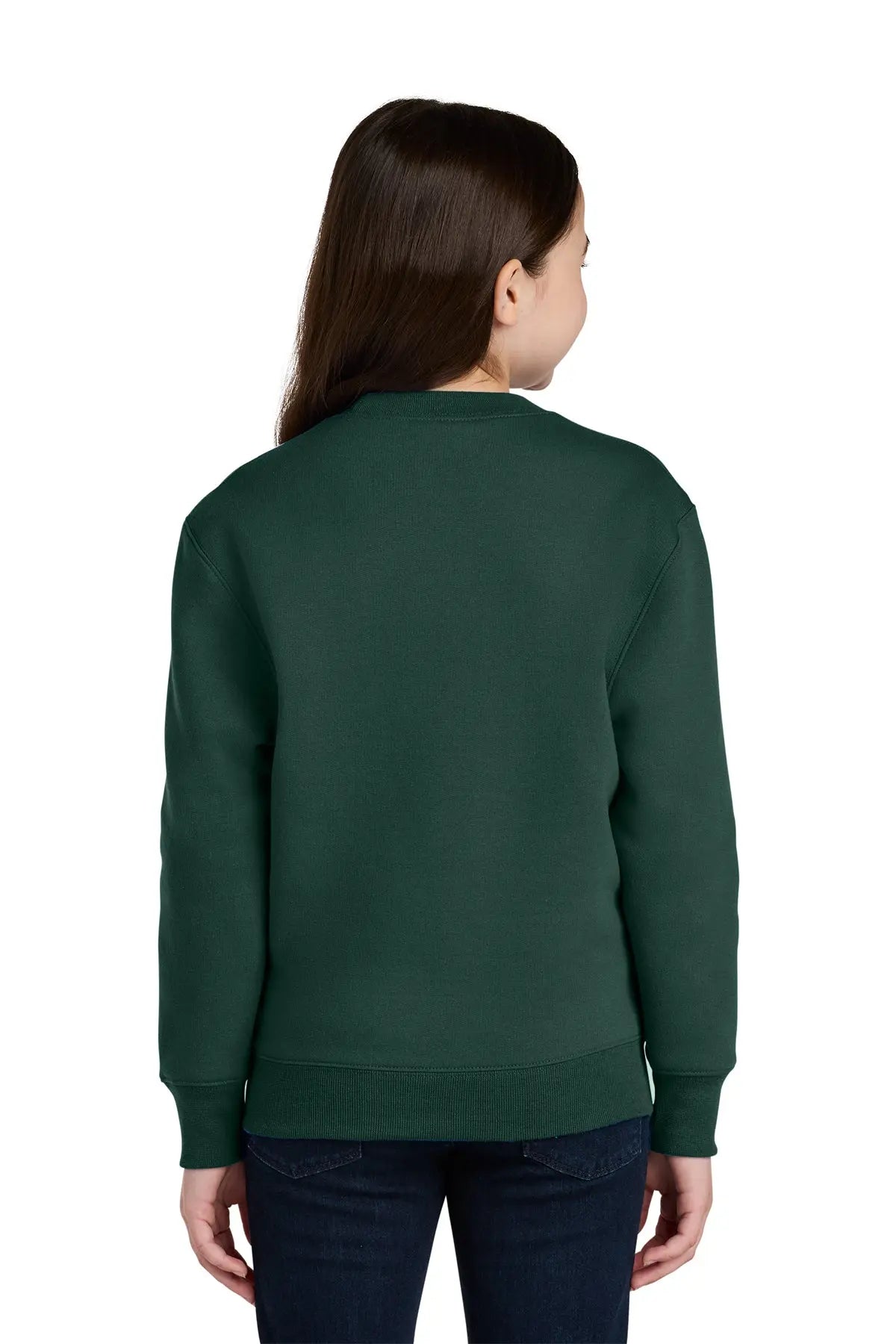 Port & Co™ Youth Core Fleece Crewneck Pocket Sweatshirt #PC78YPKT