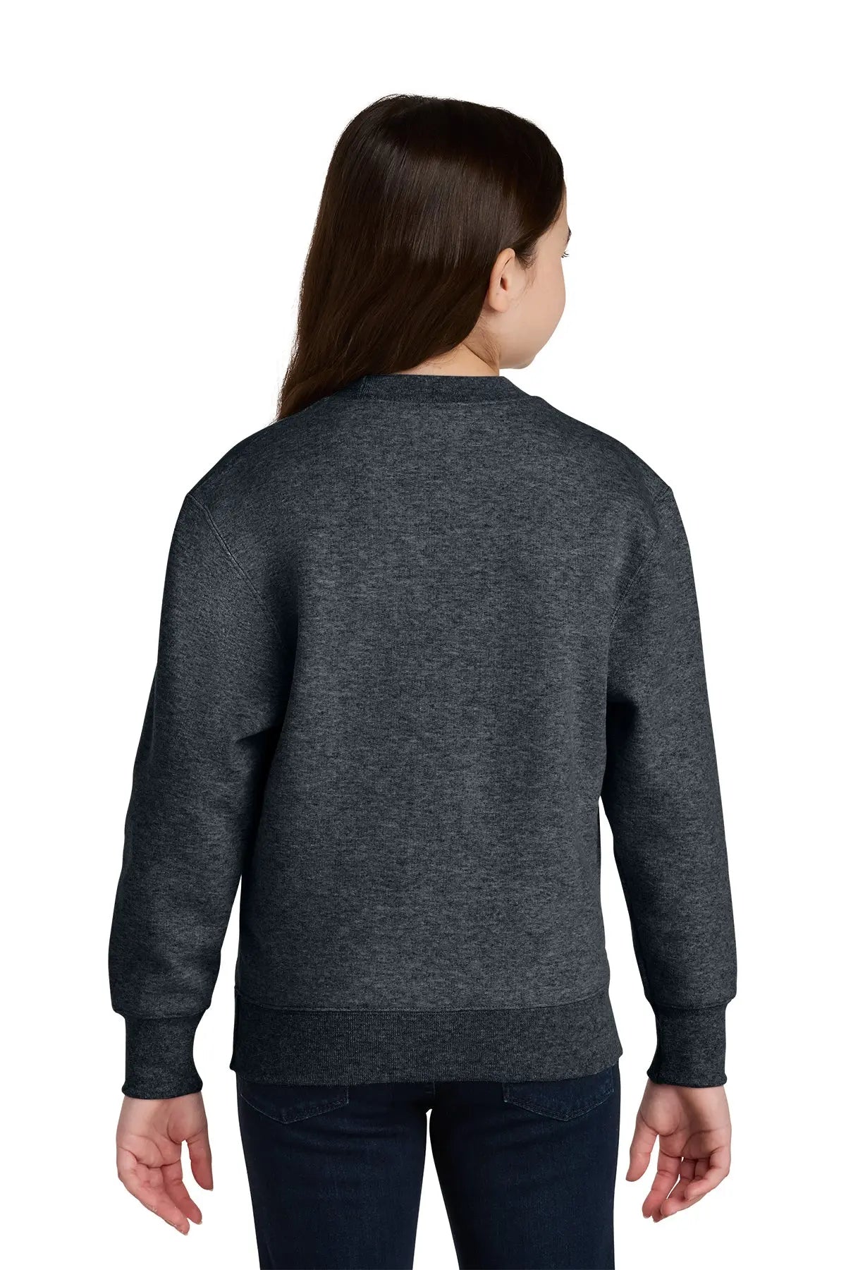 Port & Co™ Youth Core Fleece Crewneck Pocket Sweatshirt #PC78YPKT
